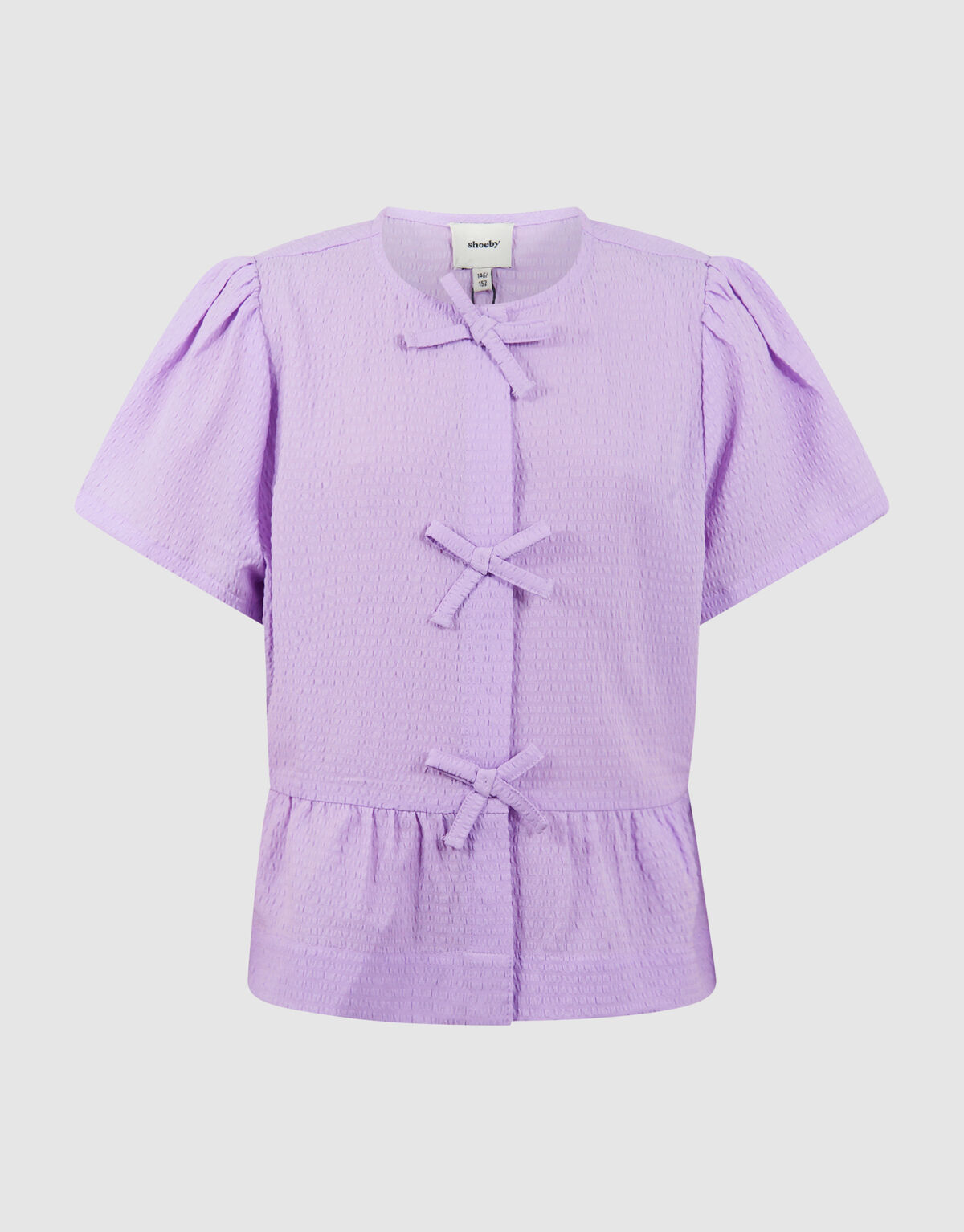 Schleifenstreifen-Bluse Helllila SHOEBY GIRLS