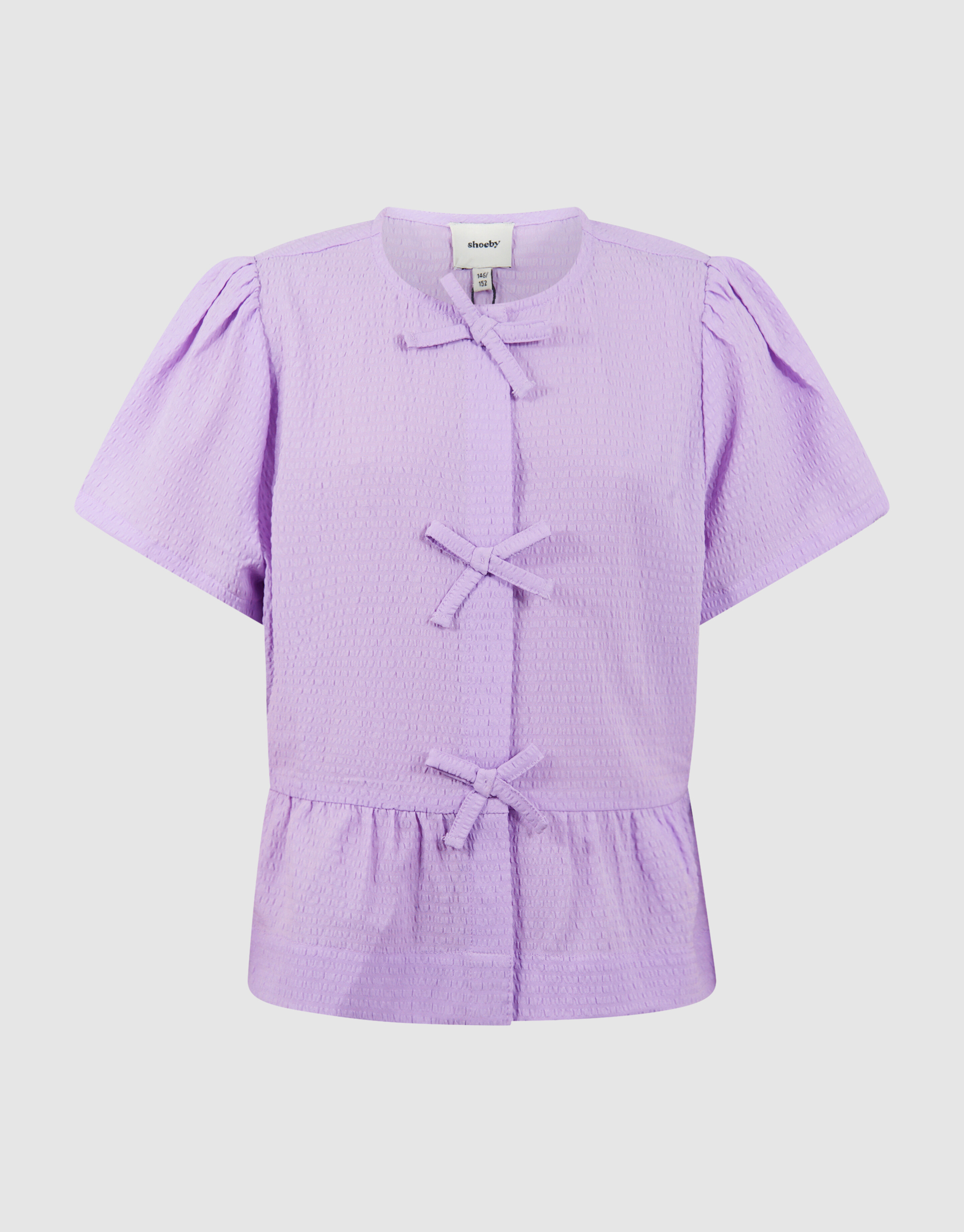Schleifenstreifen-Bluse Helllila SHOEBY GIRLS