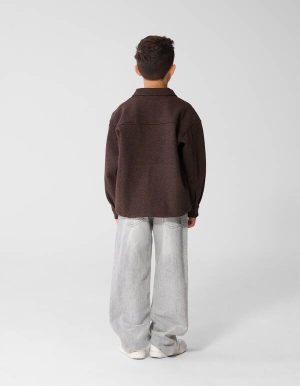 Overshirt aus Filz Dunkelbraun SHOEBY BOYS