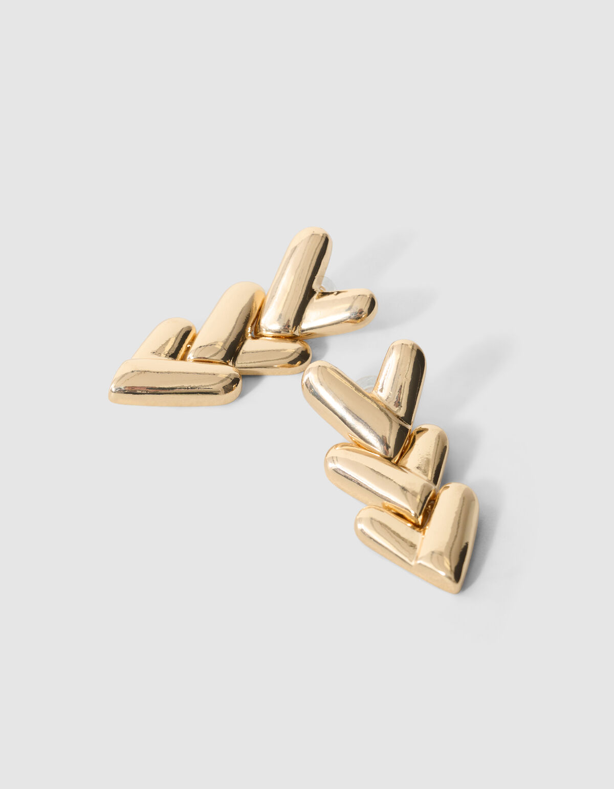 Triple Heart Ohrringe Gold SHOEBY ACCESSOIRES