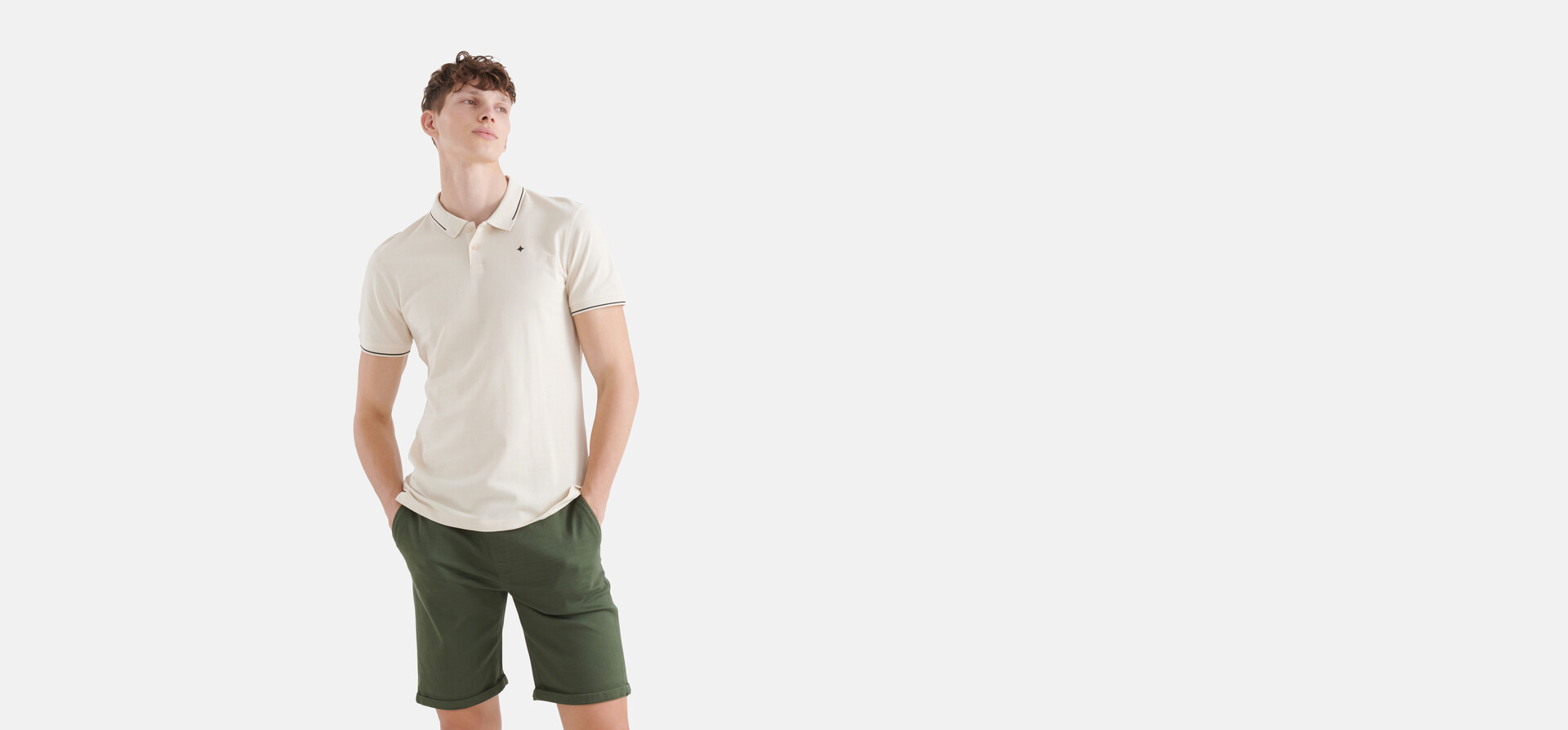 Basic Polo Off White SHOEBY MEN