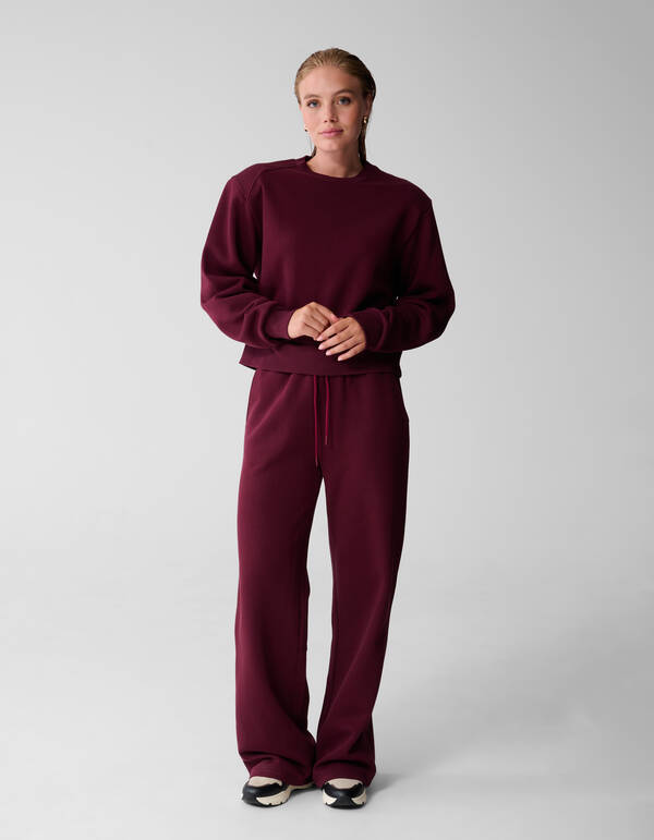 Pullover mit großen Schultern Dunkelrot SHOEBY WOMEN