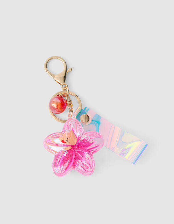 Blumen Schlüsselanhänger Dunkelrosa SHOEBY ACCESSOIRES