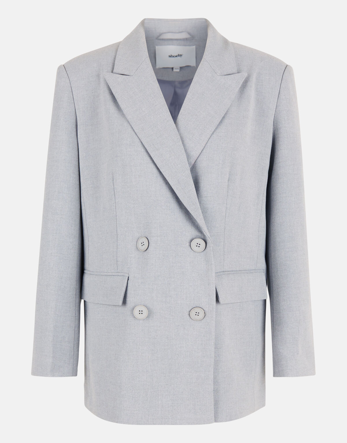 Bestickter Blazer Hellgrau SHOEBY WOMEN