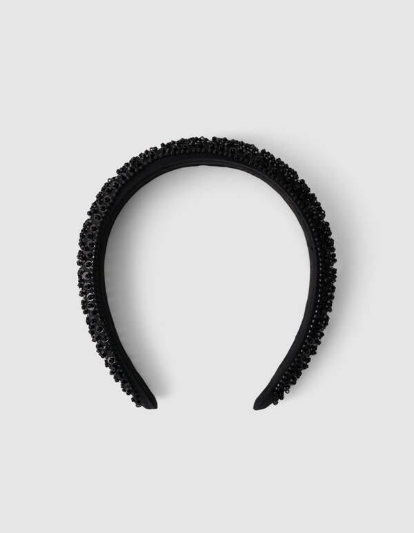 Perlen-Haarband Schwarz SHOEBY ACCESSOIRES