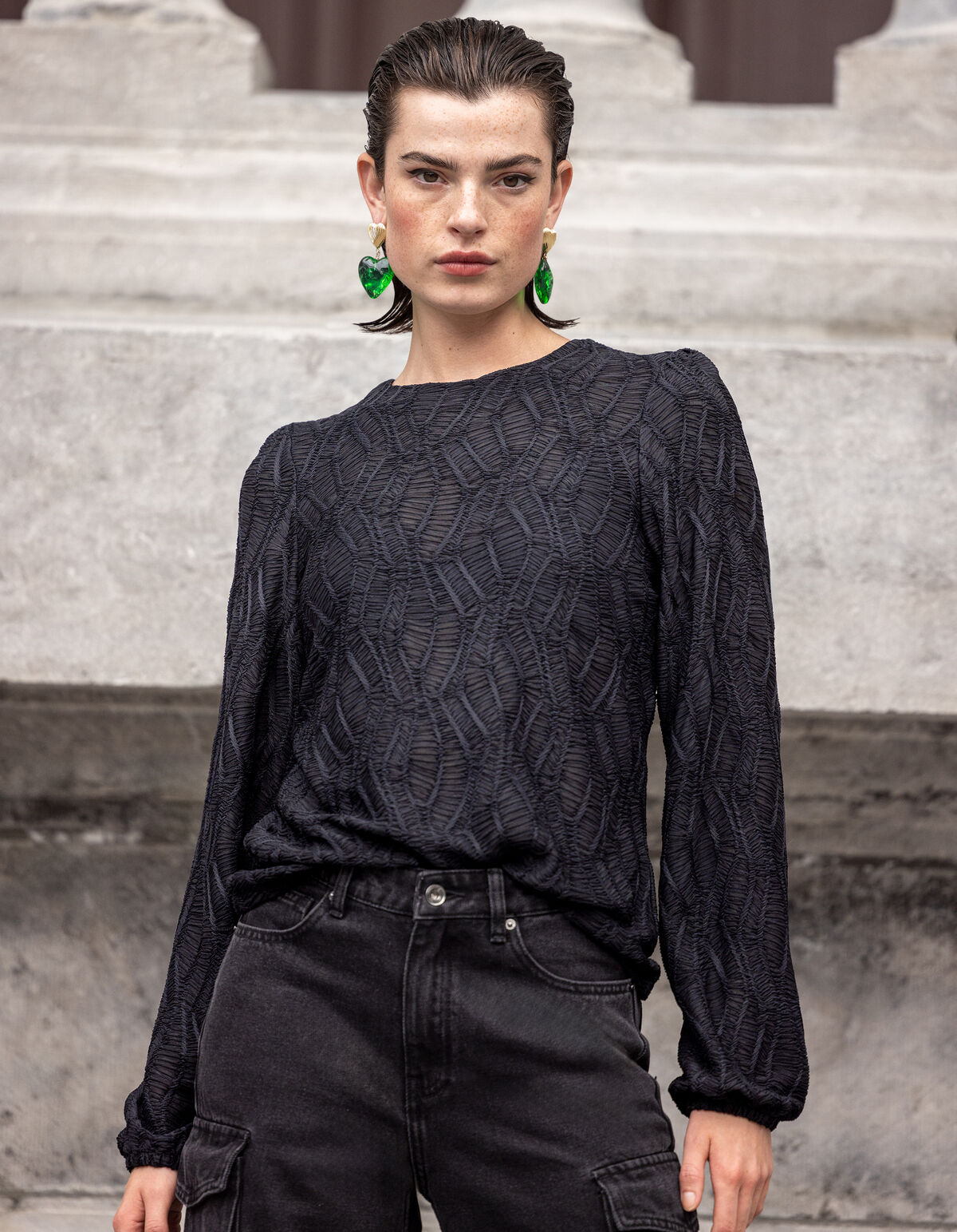 Cargo-Denim-Jeans Schwarz L33 SHOEBY WOMEN