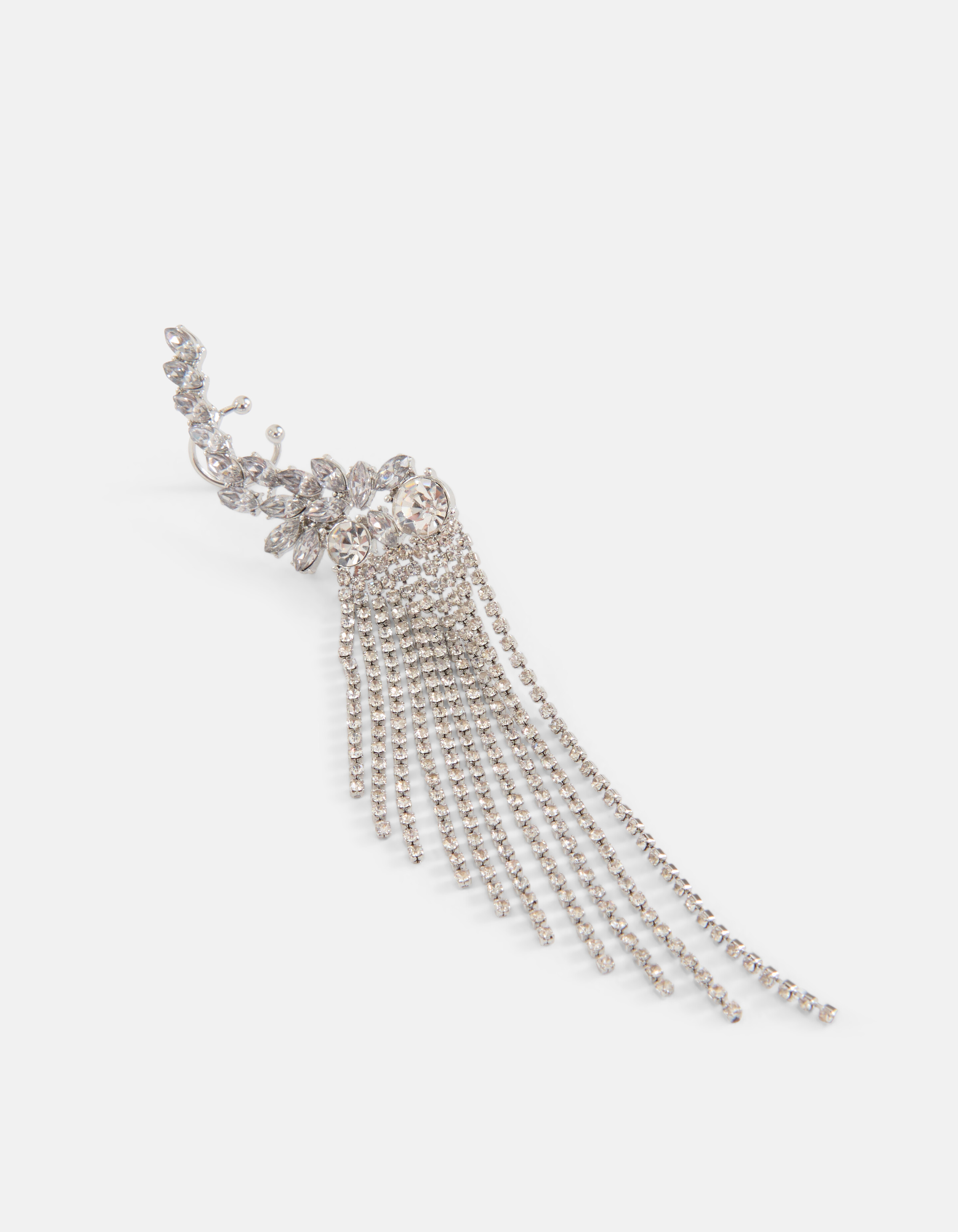 Strass-Ohrring Silber SHOEBY ACCESSOIRES