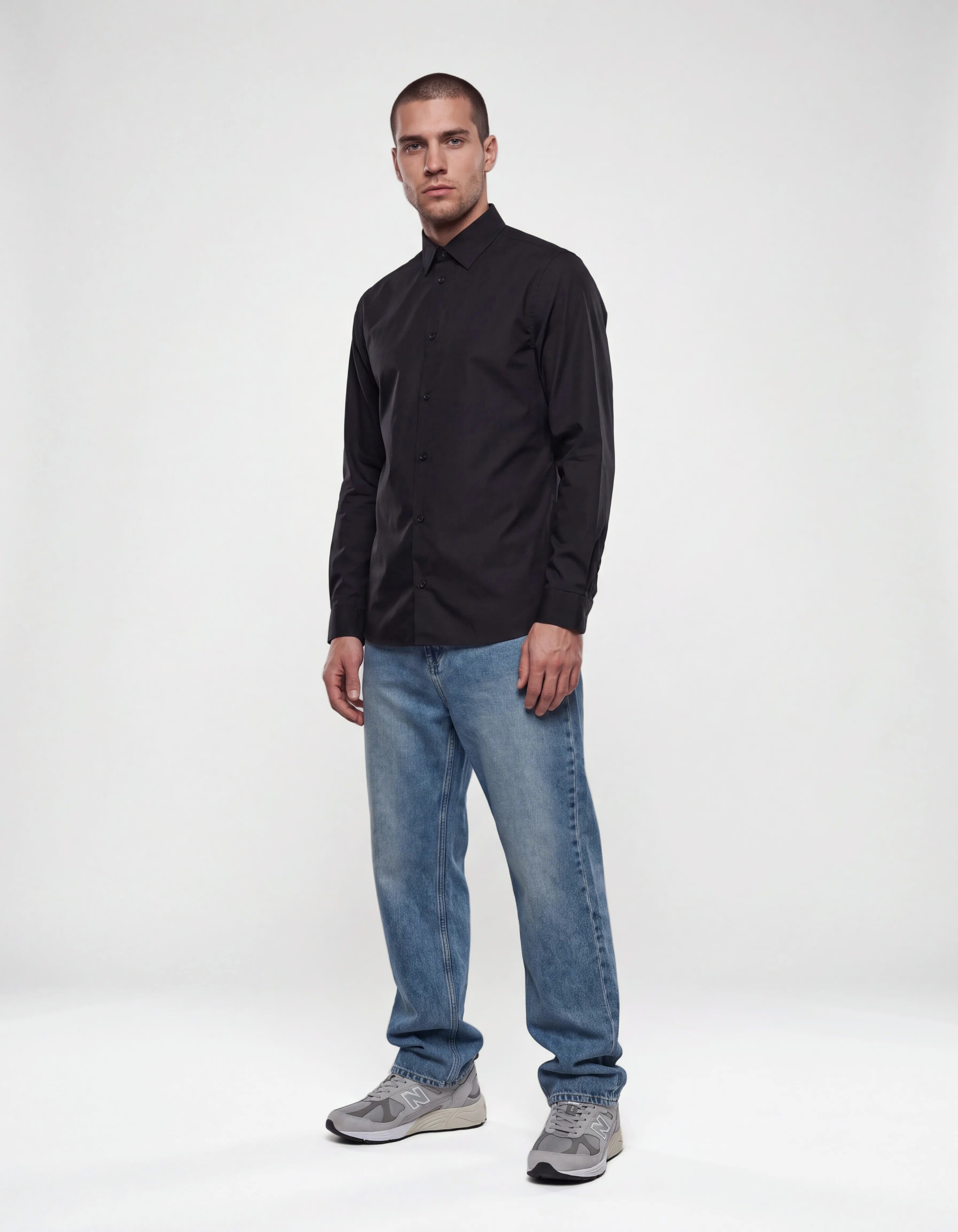 Basic Hemd Schwarz SHOEBY MEN