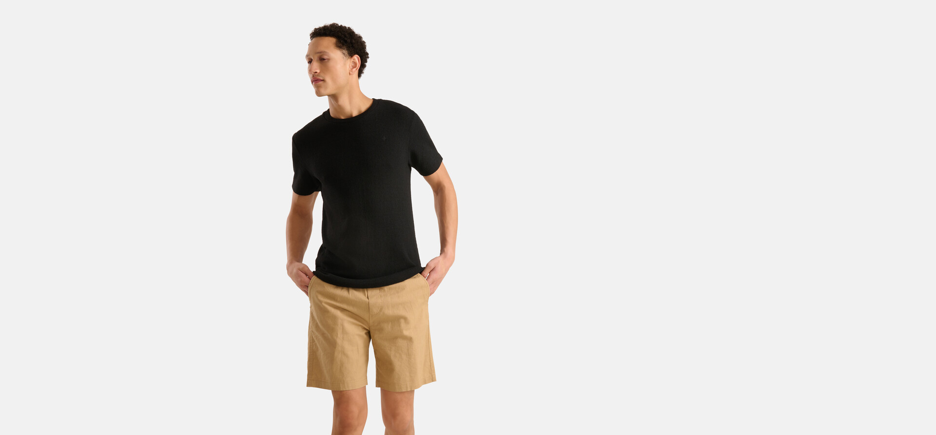 Boucle-T-Shirt Schwarz SHOEBY MEN