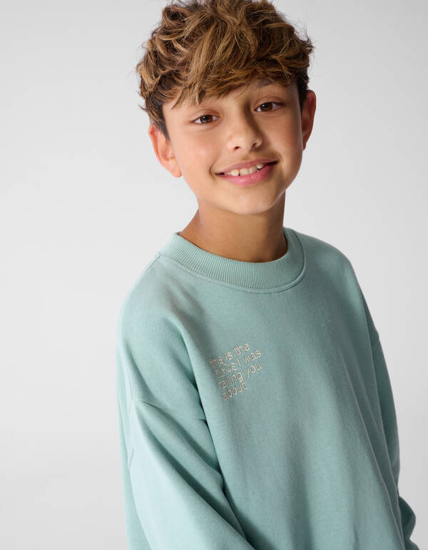 Logo Sweatshirt Hellgr&uuml;n SHOEBY BOYS