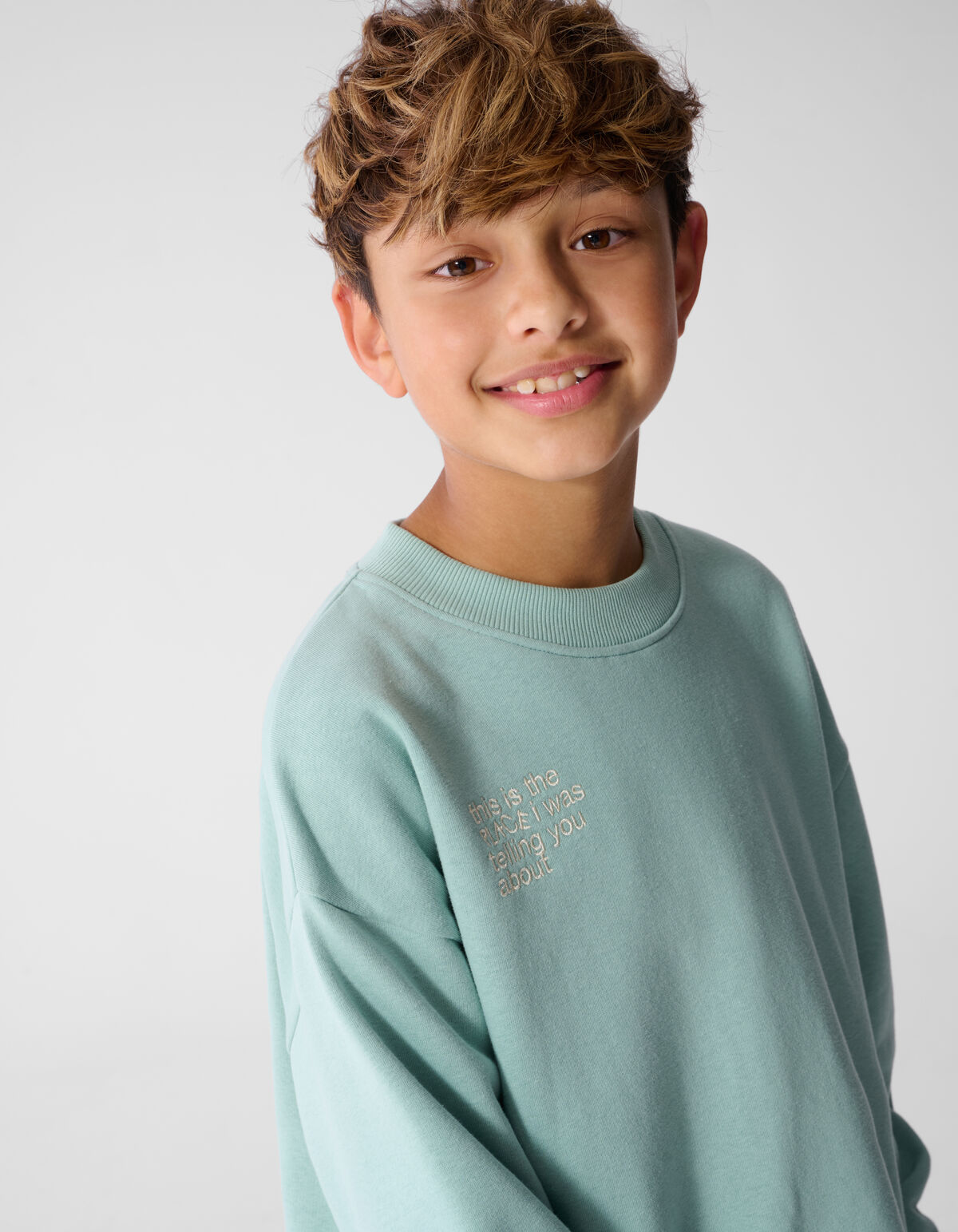 Logo Sweatshirt Hellgr&uuml;n SHOEBY BOYS