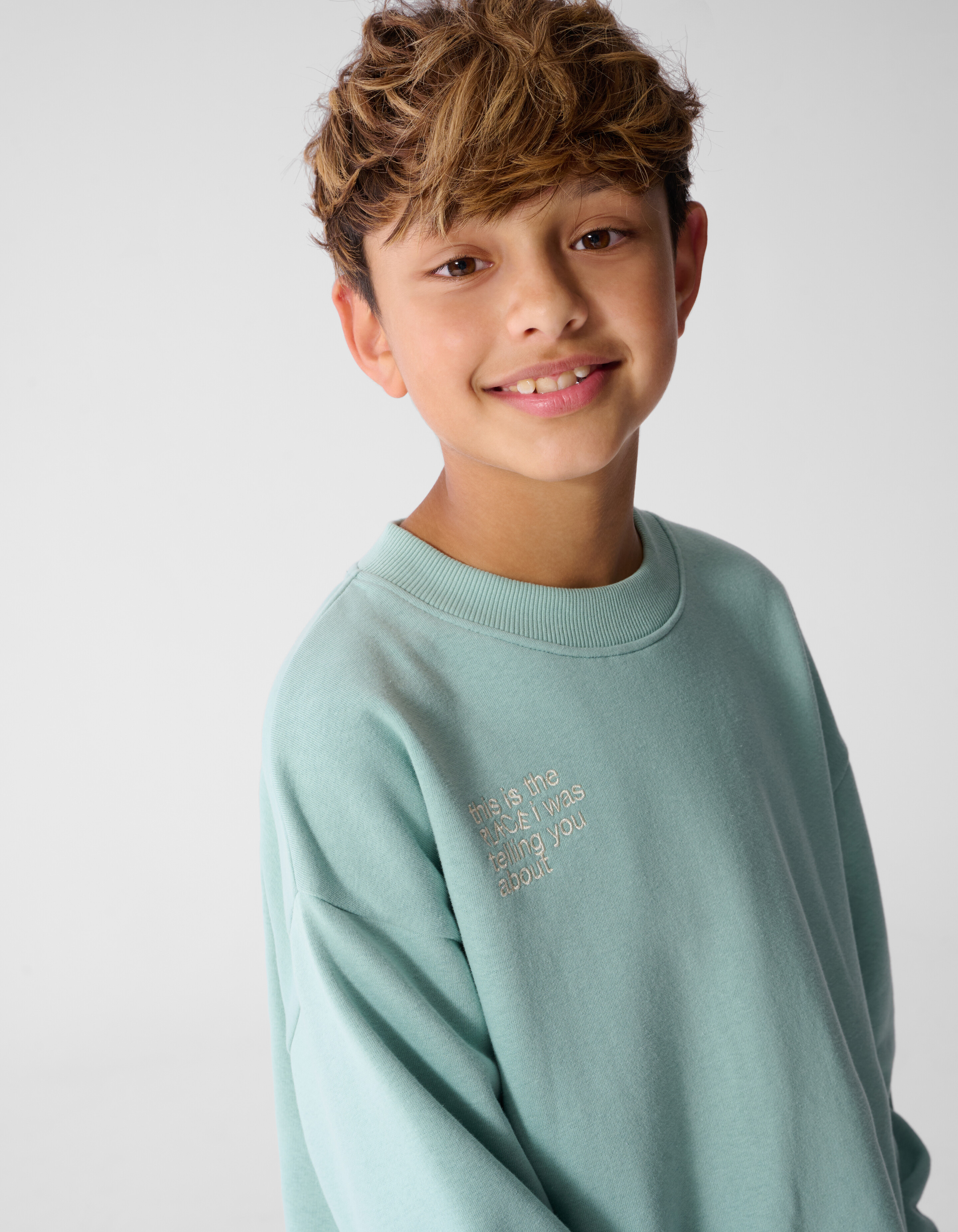 Logo Sweatshirt Hellgr&uuml;n SHOEBY BOYS