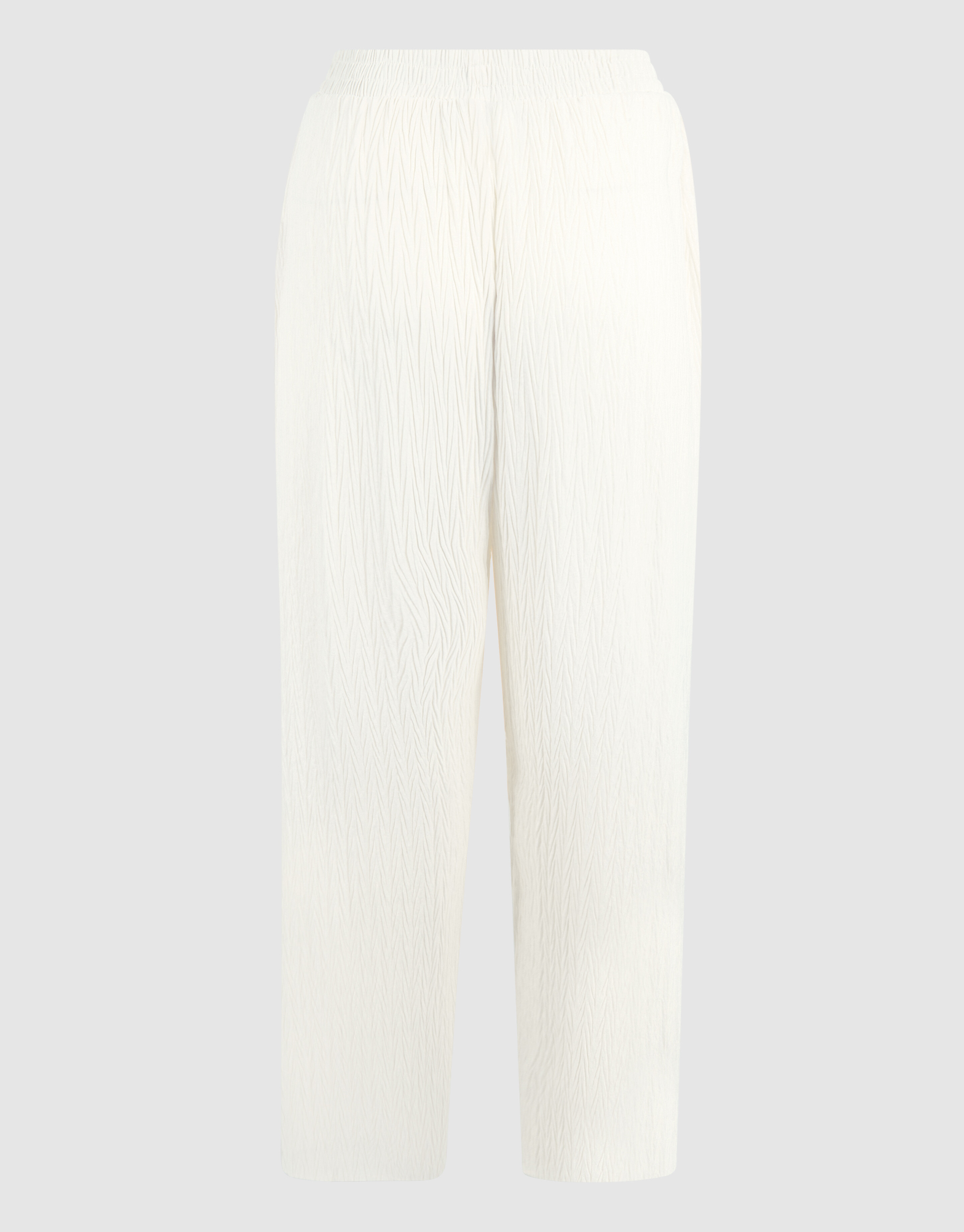 Crinkle Hose mit weitem Bein Off White SHOEBY WOMEN