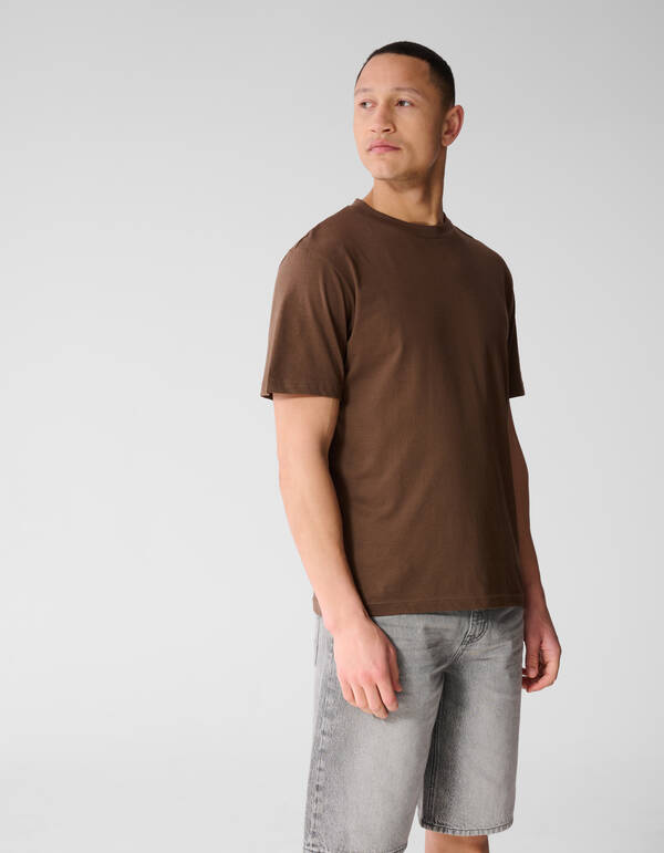 Logo-Kreis-Kunst T-Shirt Braun SHOEBY MEN