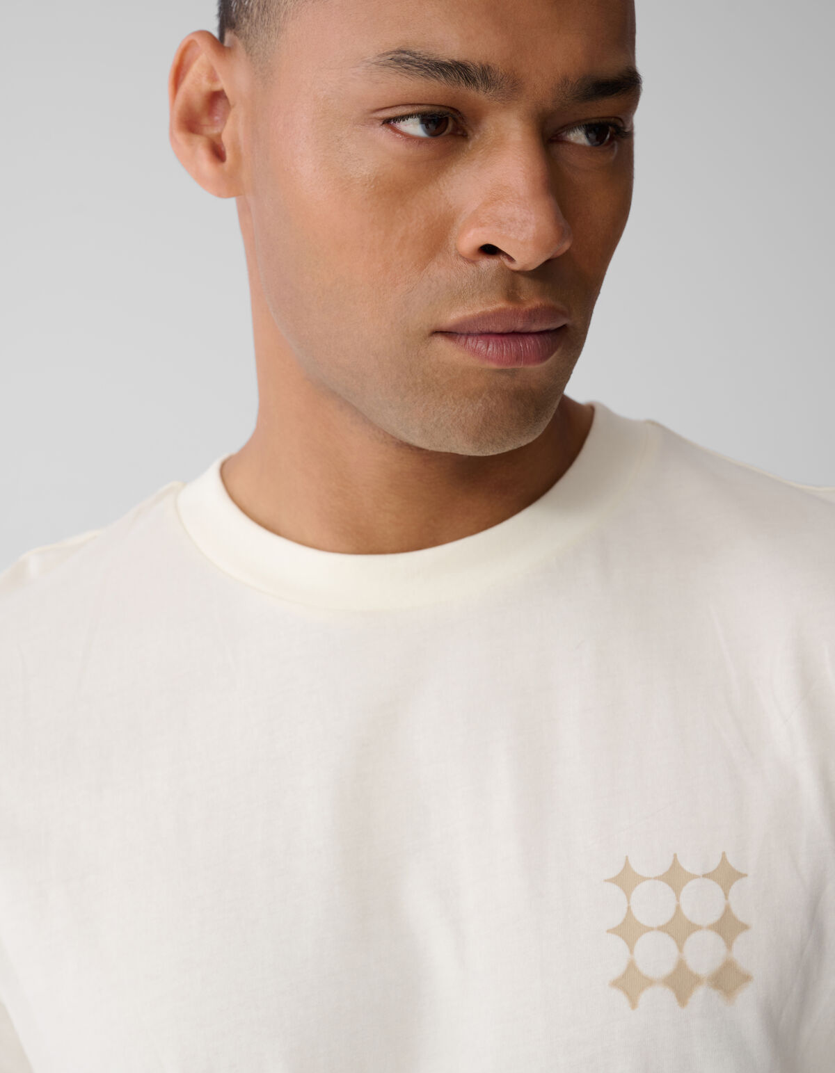 Multi Sparkle Logo T-shirt Off White SHOEBY MEN