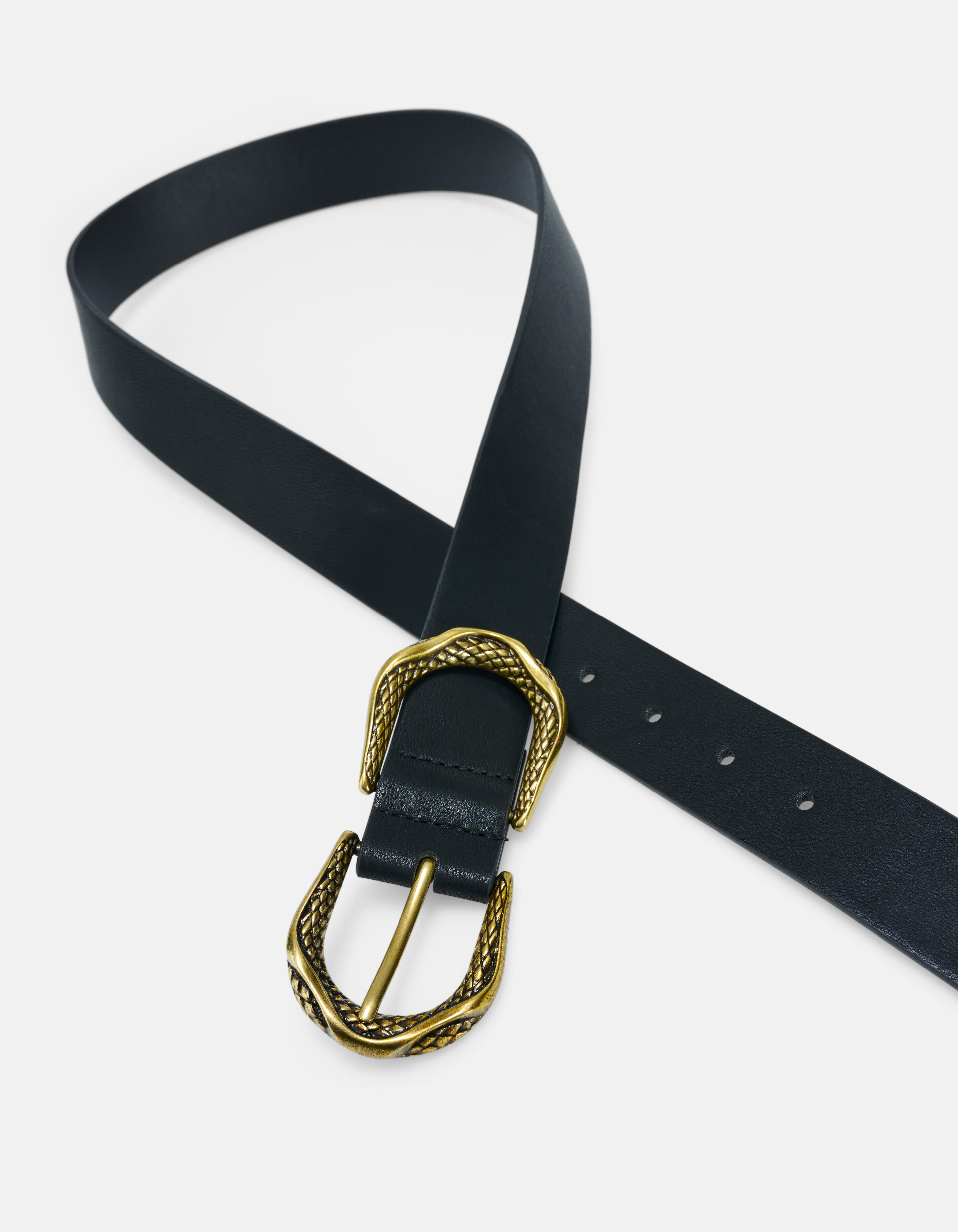 Gürtel mit Schlangenschnallen Schwarz SHOEBY ACCESSOIRES