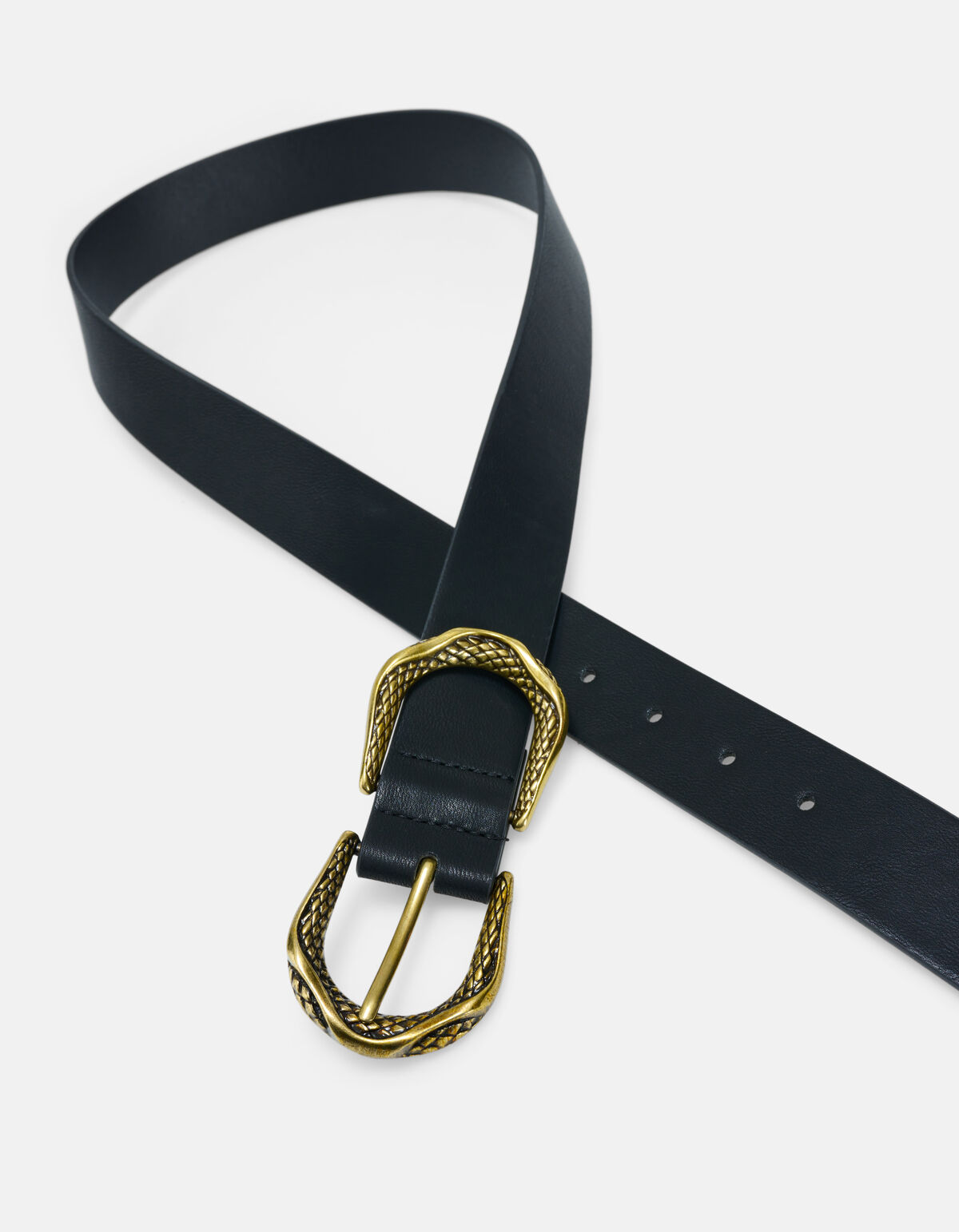 Gürtel mit Schlangenschnallen Schwarz SHOEBY ACCESSOIRES