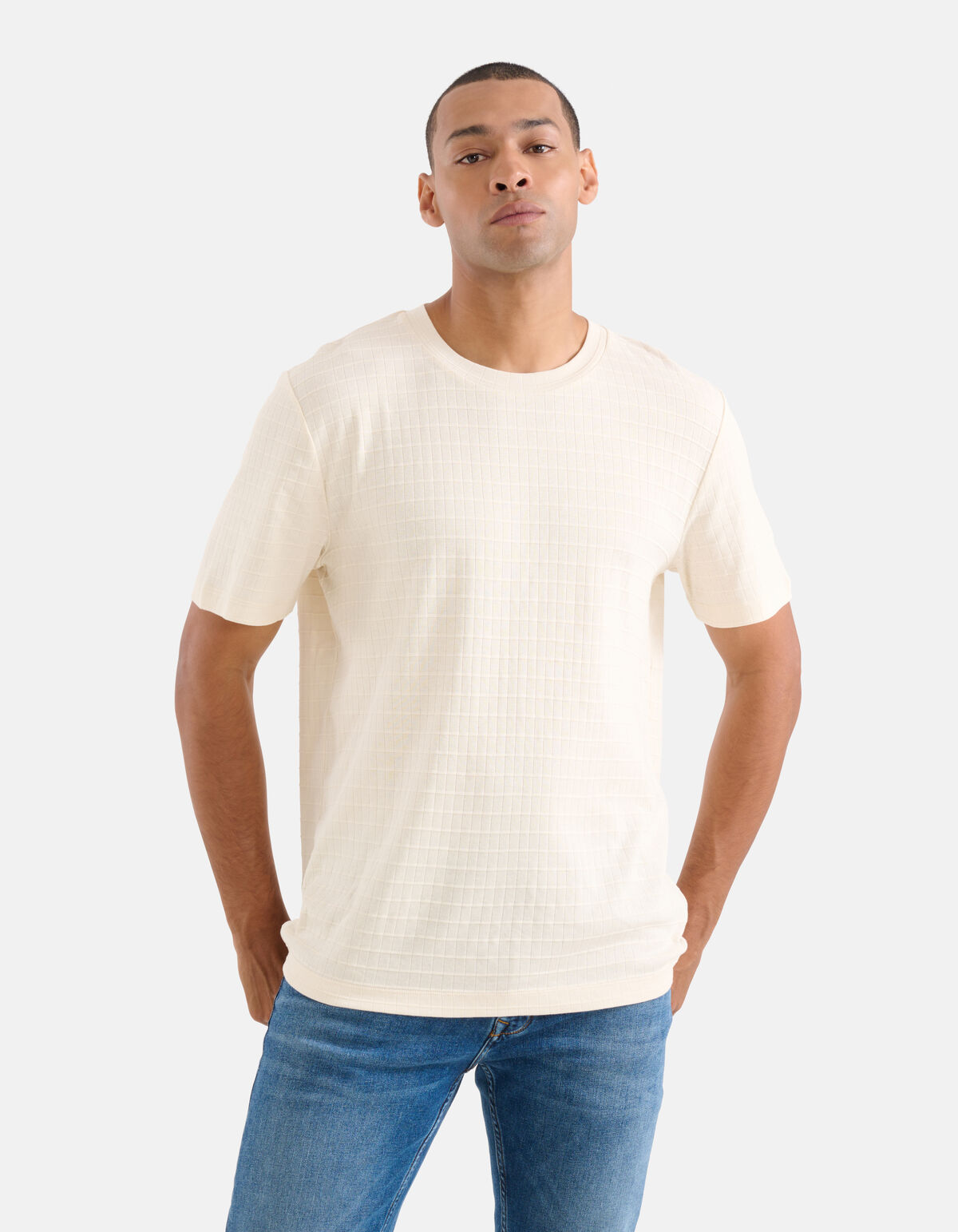 Strukturiertes T-shirt Off White SHOEBY MEN