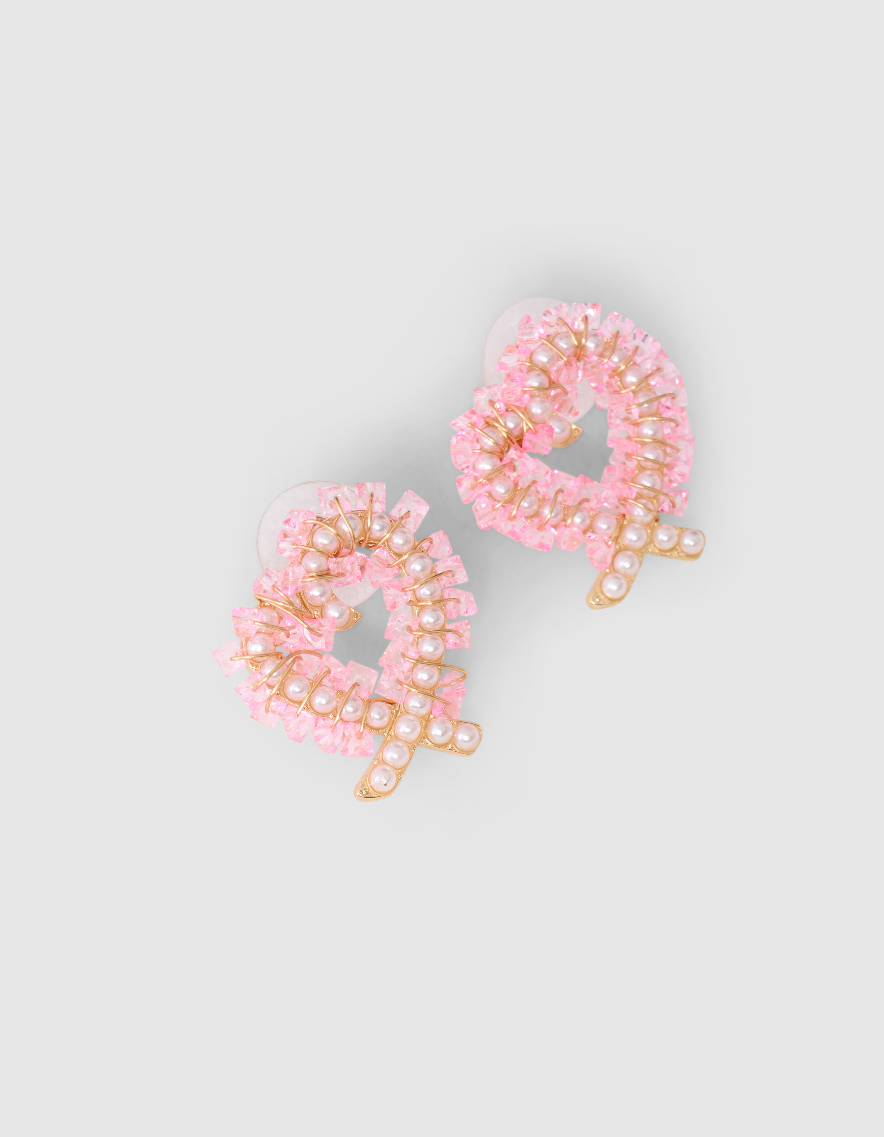 Heart Beads Ohrringe Rosa SHOEBY ACCESSOIRES