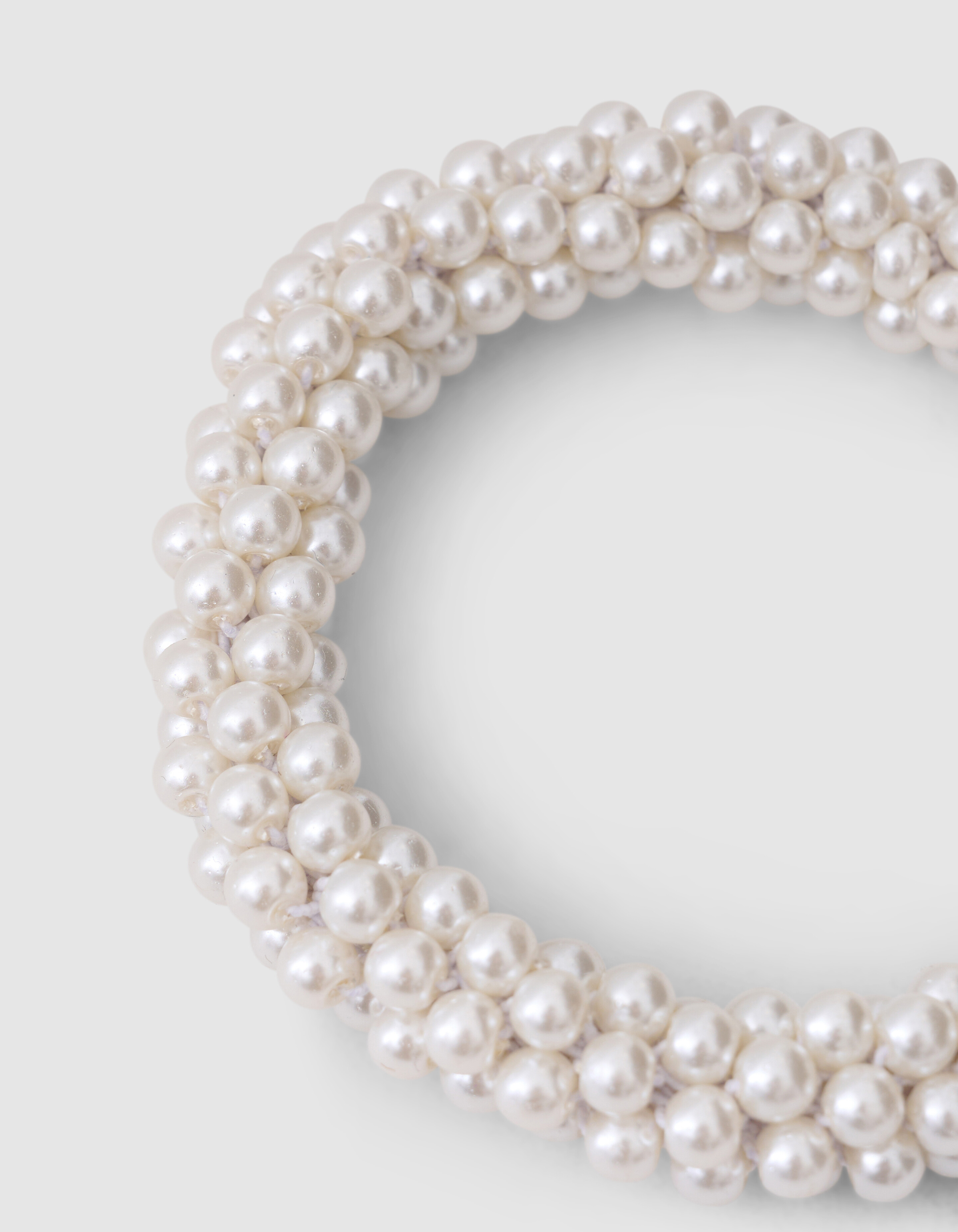 Perlen-Haarband Gebrochen Wei&szlig; SHOEBY ACCESSOIRES