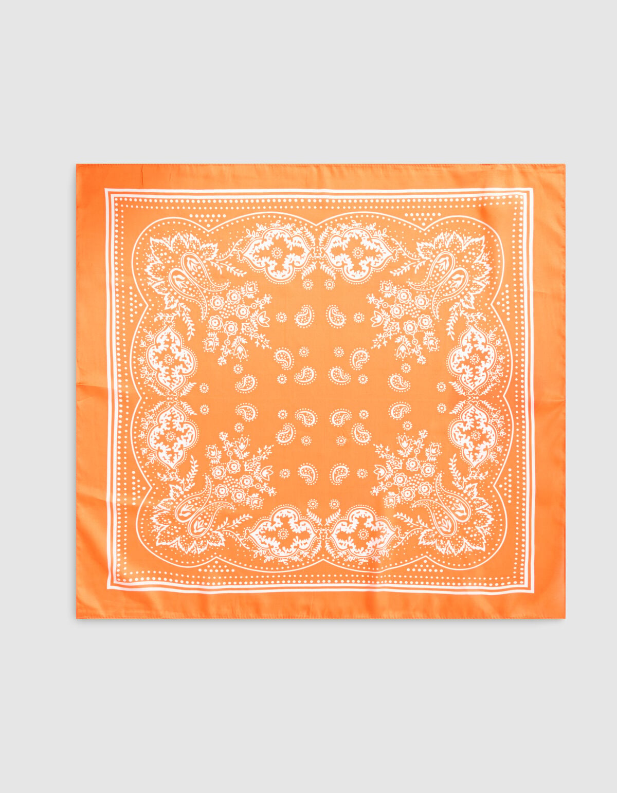 Satijnen Paisley Sjaal Oranje SHOEBY ACCESSOIRES