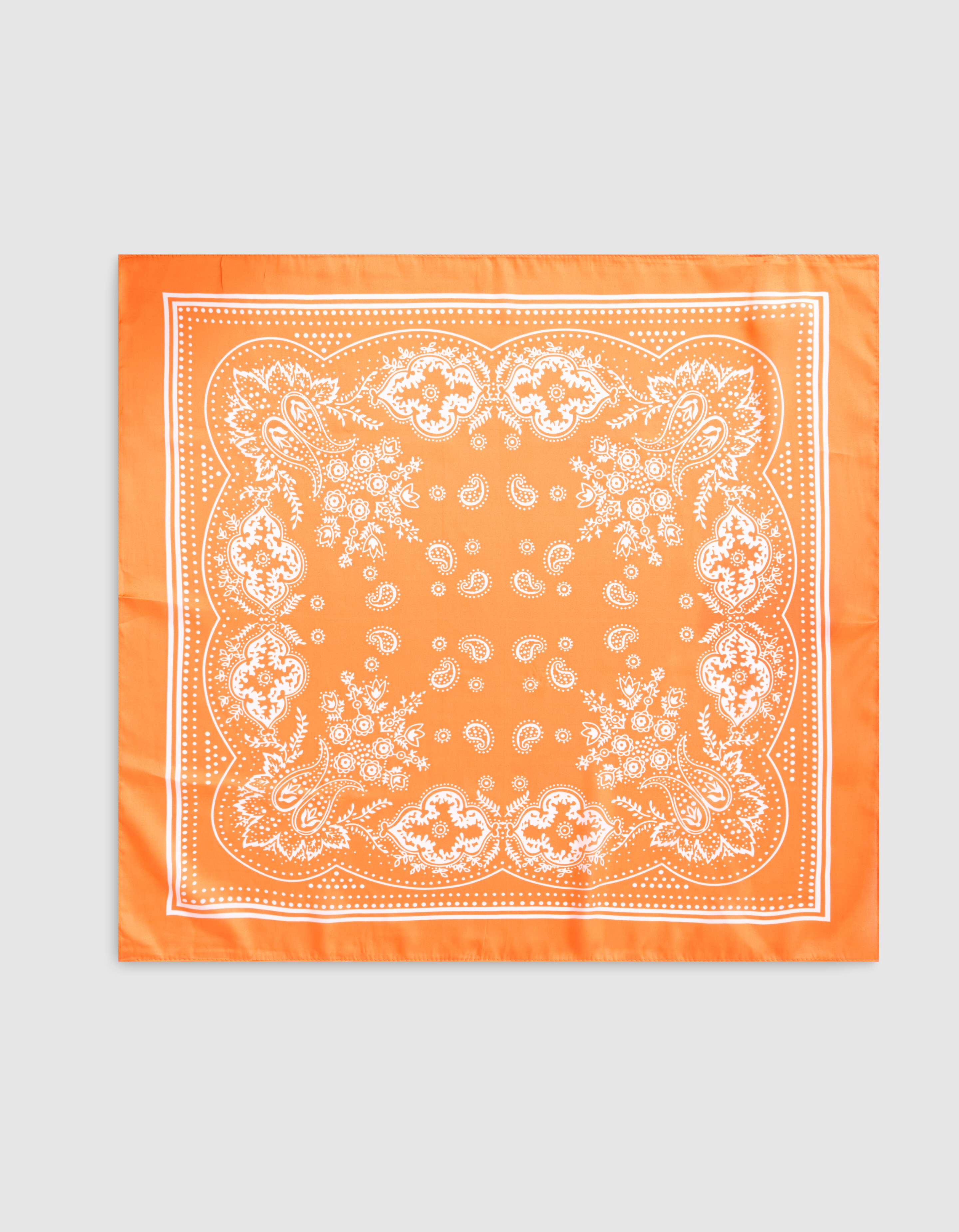 Satijnen Paisley Sjaal Oranje SHOEBY ACCESSOIRES