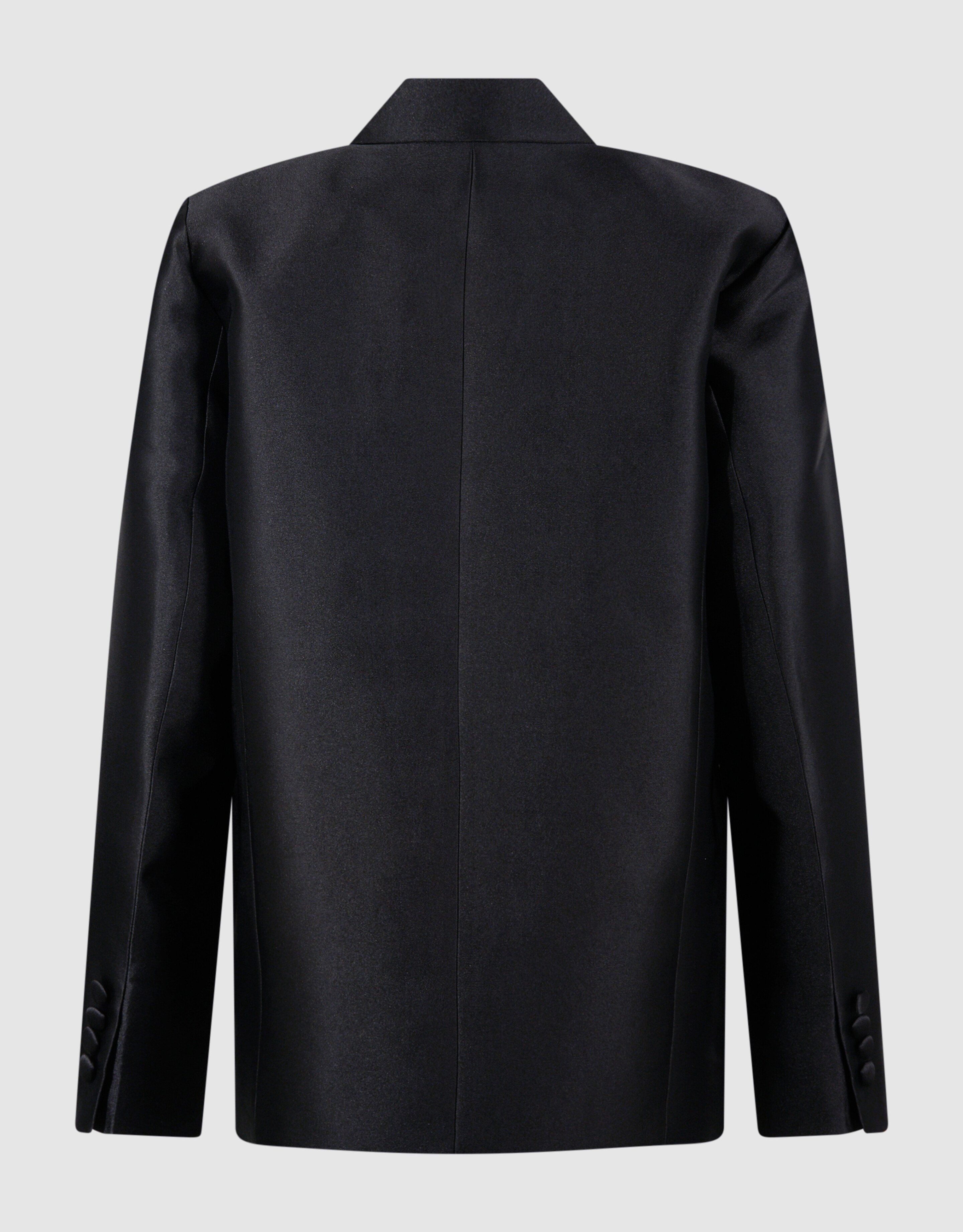 Oversized Satin Twill Blazer Black SHOEBY WOMEN