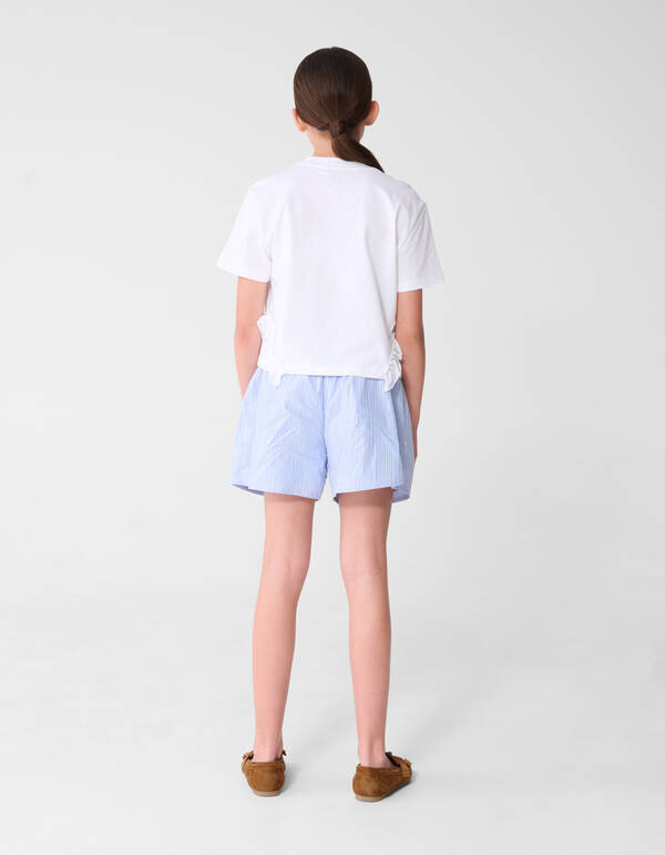 Ruffle Pineapple T-Shirt Wei&szlig; SHOEBY GIRLS