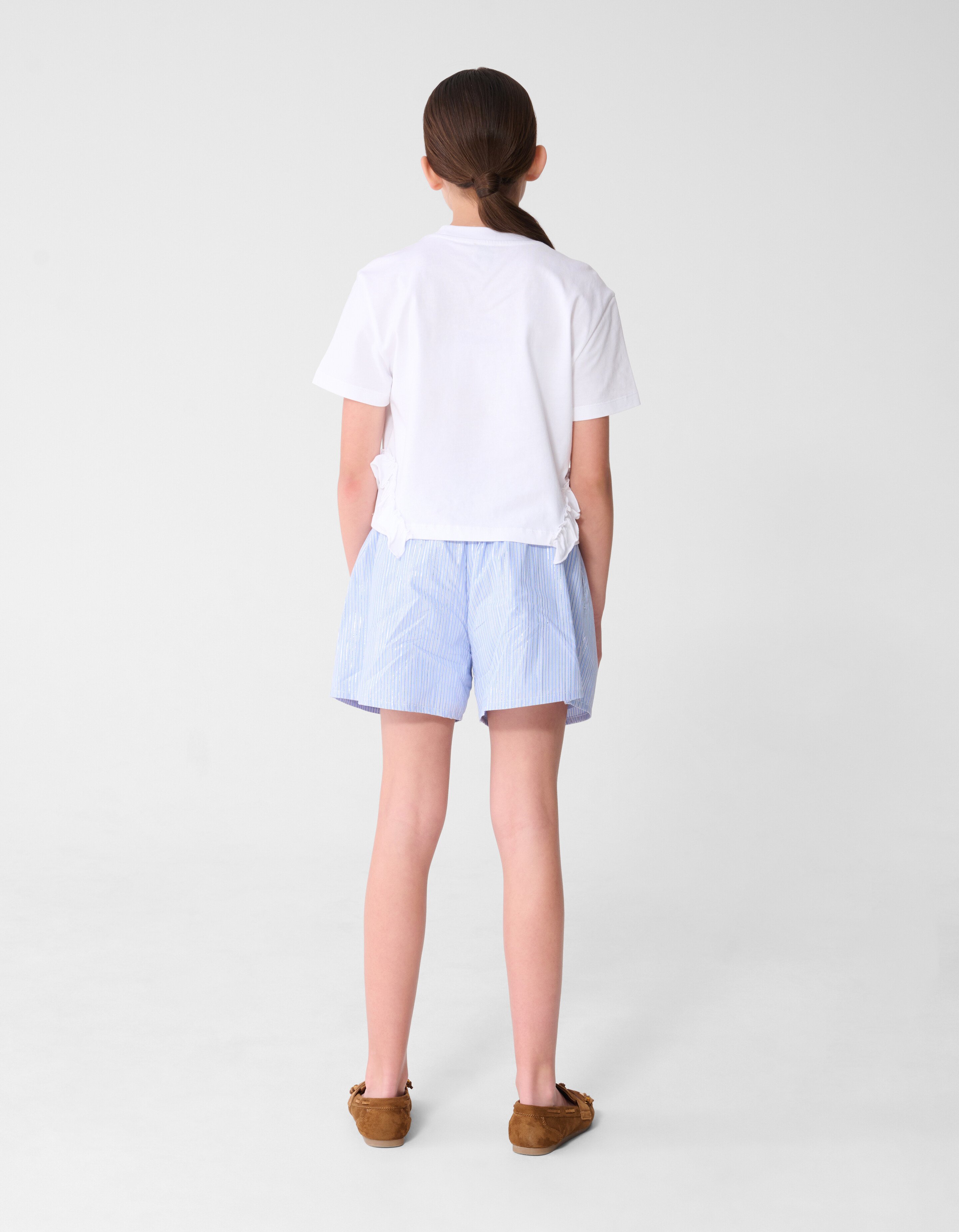 Ruffle Pineapple T-Shirt Wei&szlig; SHOEBY GIRLS