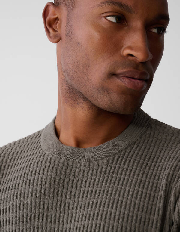 Strukturpullover Dunkelgrün SHOEBY MEN