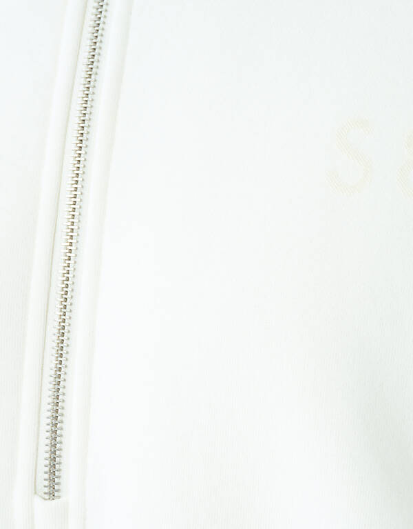 Pullover mit halbem Reißverschluss in Off White SHOEBY MEN