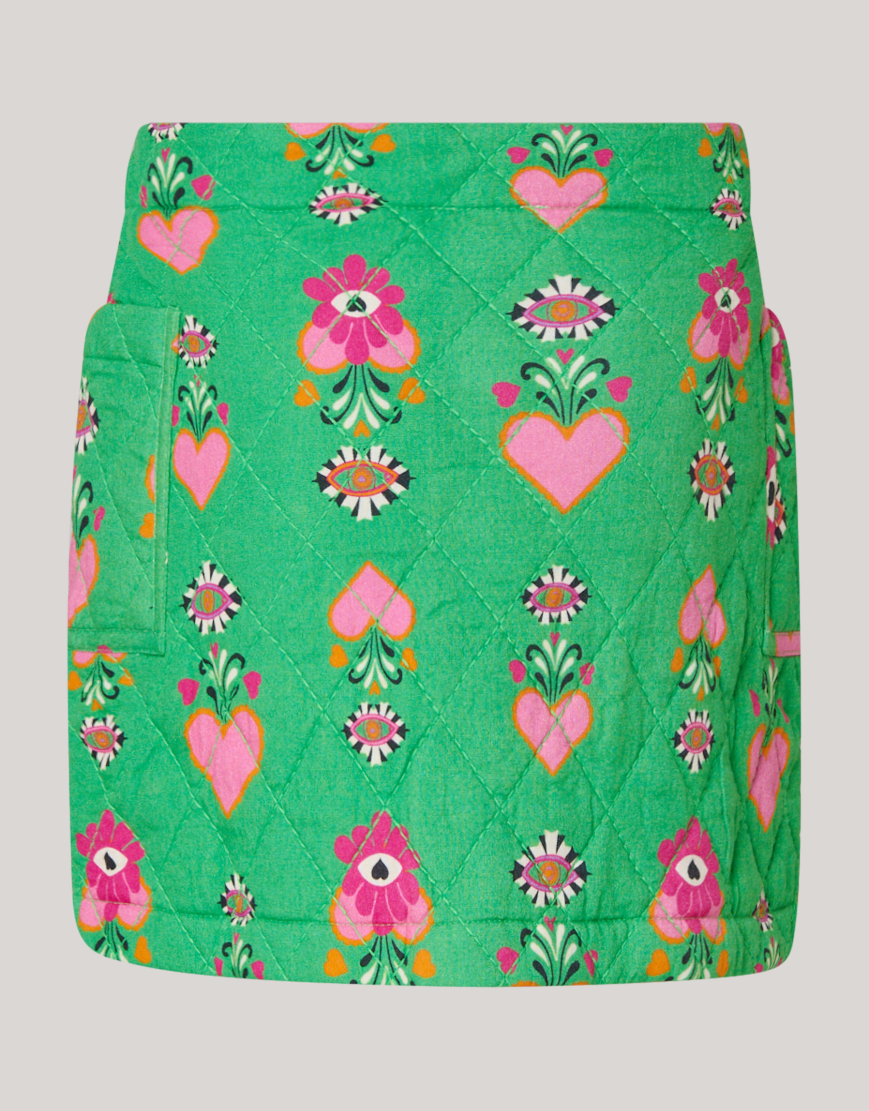 Gesteppter Minirock Grün SHOEBY GIRLS