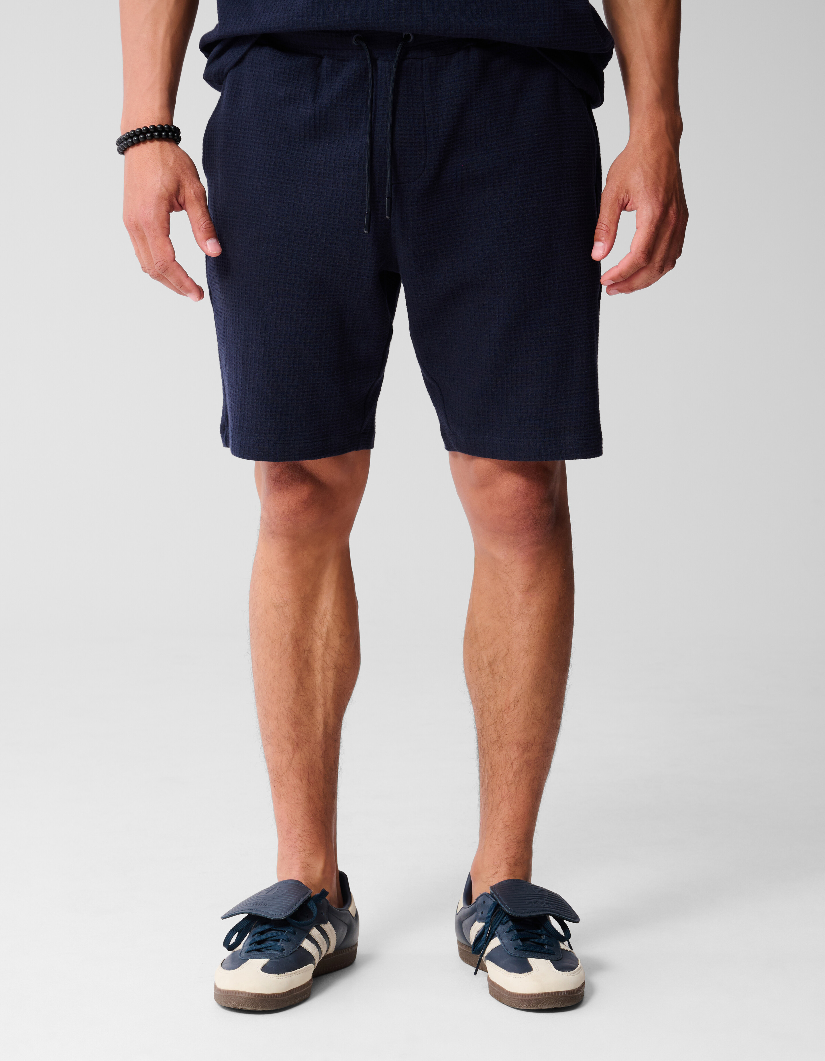 Waffeltextur Short Dunkelblau SHOEBY MEN
