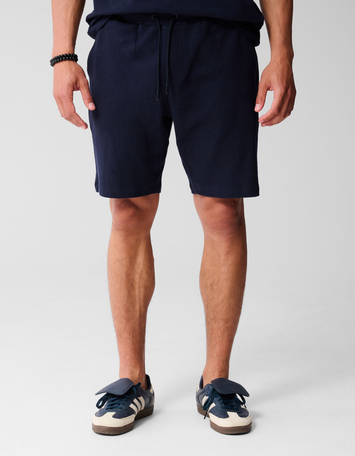 Waffeltextur Short Dunkelblau SHOEBY MEN