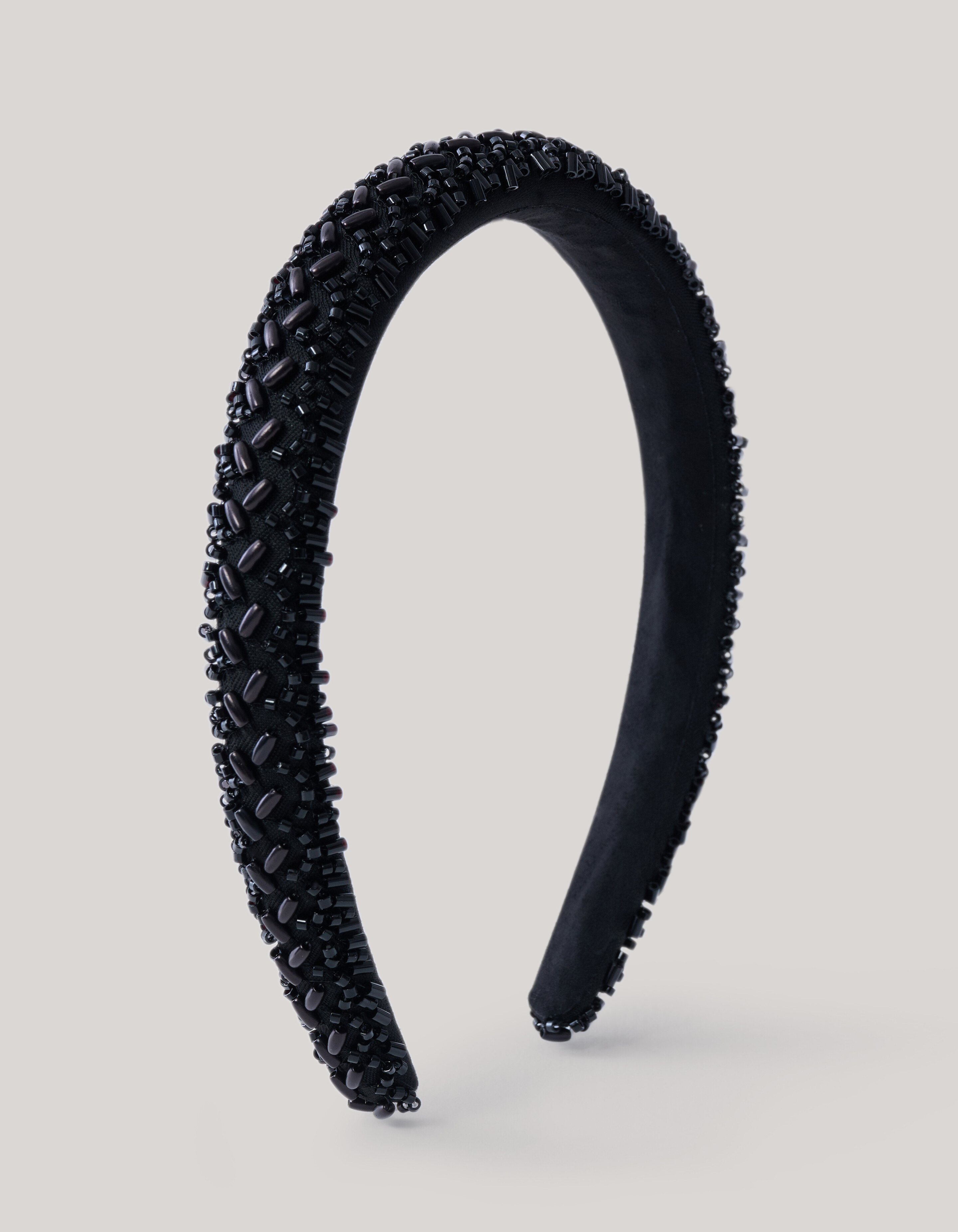 Perlen-Haarband Schwarz SHOEBY ACCESSOIRES