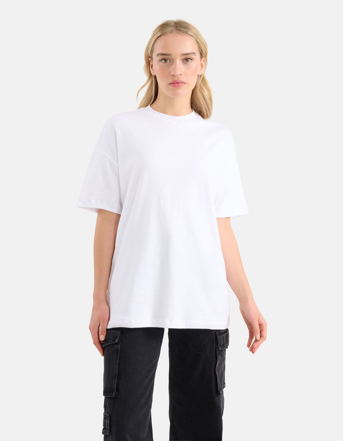 Übergroßes Basic-T-Shirt Wit SHOEBY WOMEN