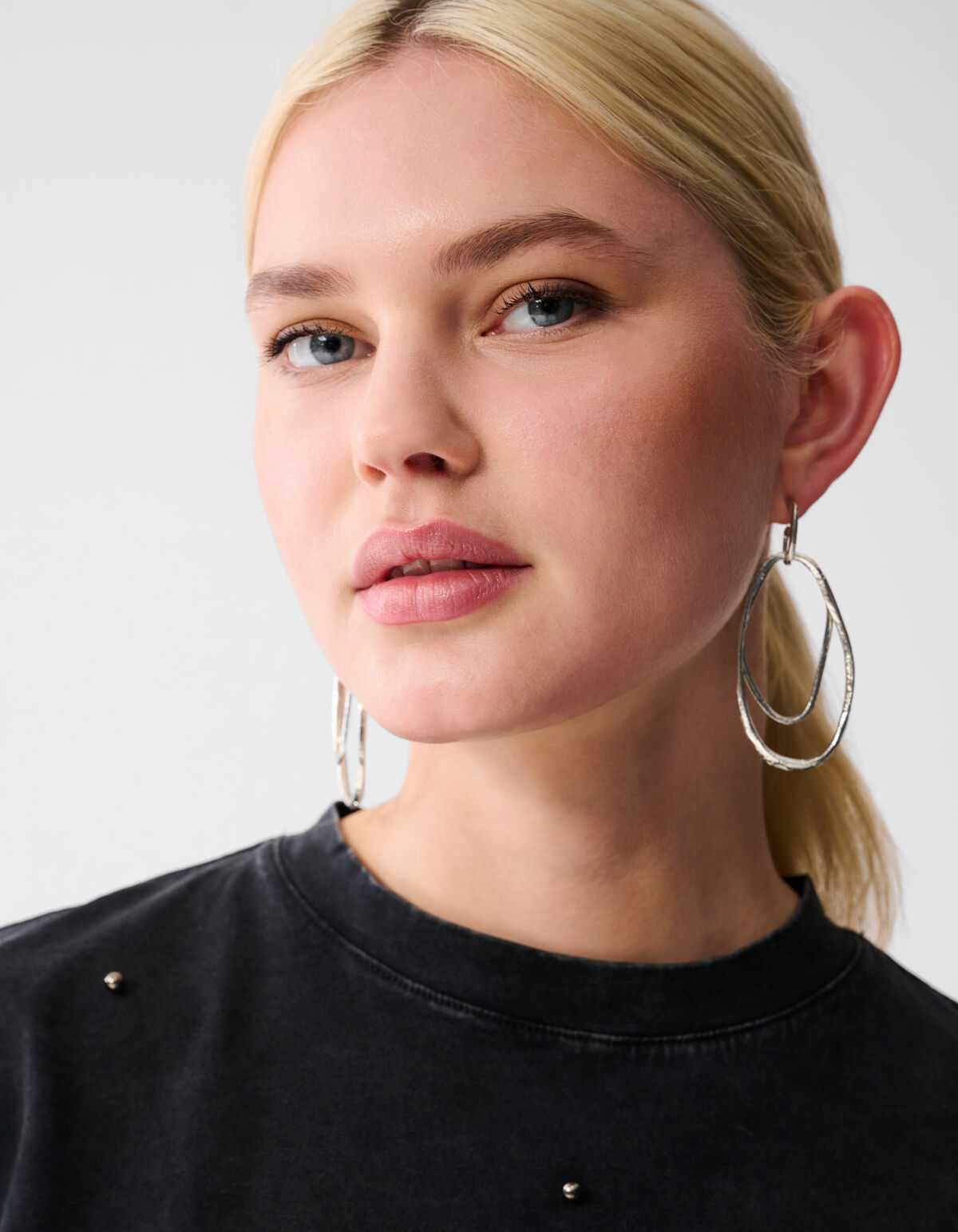 Perlengewaschenes T-shirt Dunkelgrau SHOEBY WOMEN