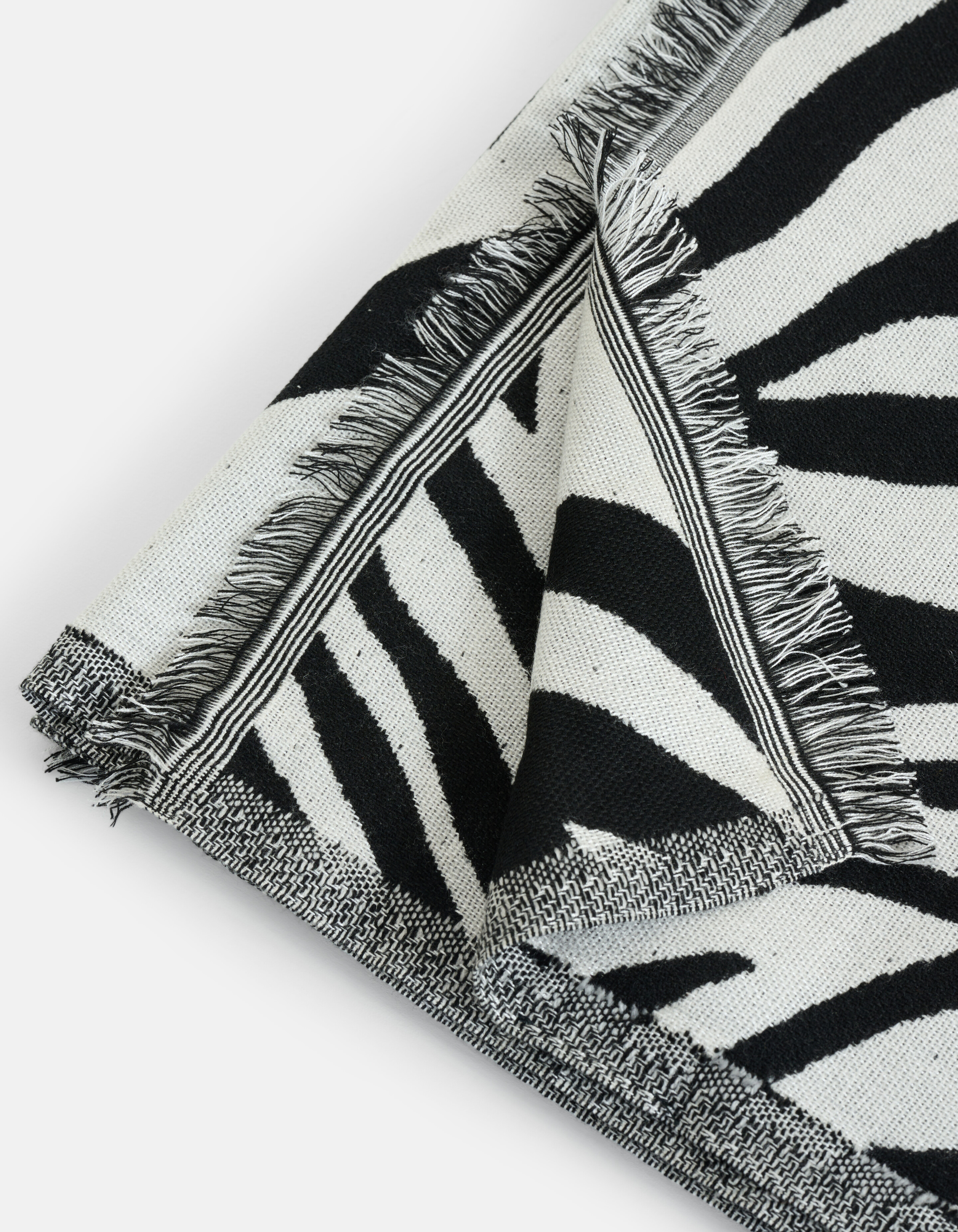 Zebra-Jacquard-Schal Schwarz/Weiß SHOEBY ACCESSOIRES