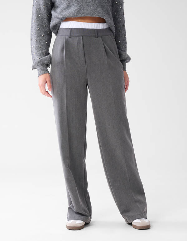 Hose mit doppeltem Bund Dunkelgrau SHOEBY WOMEN