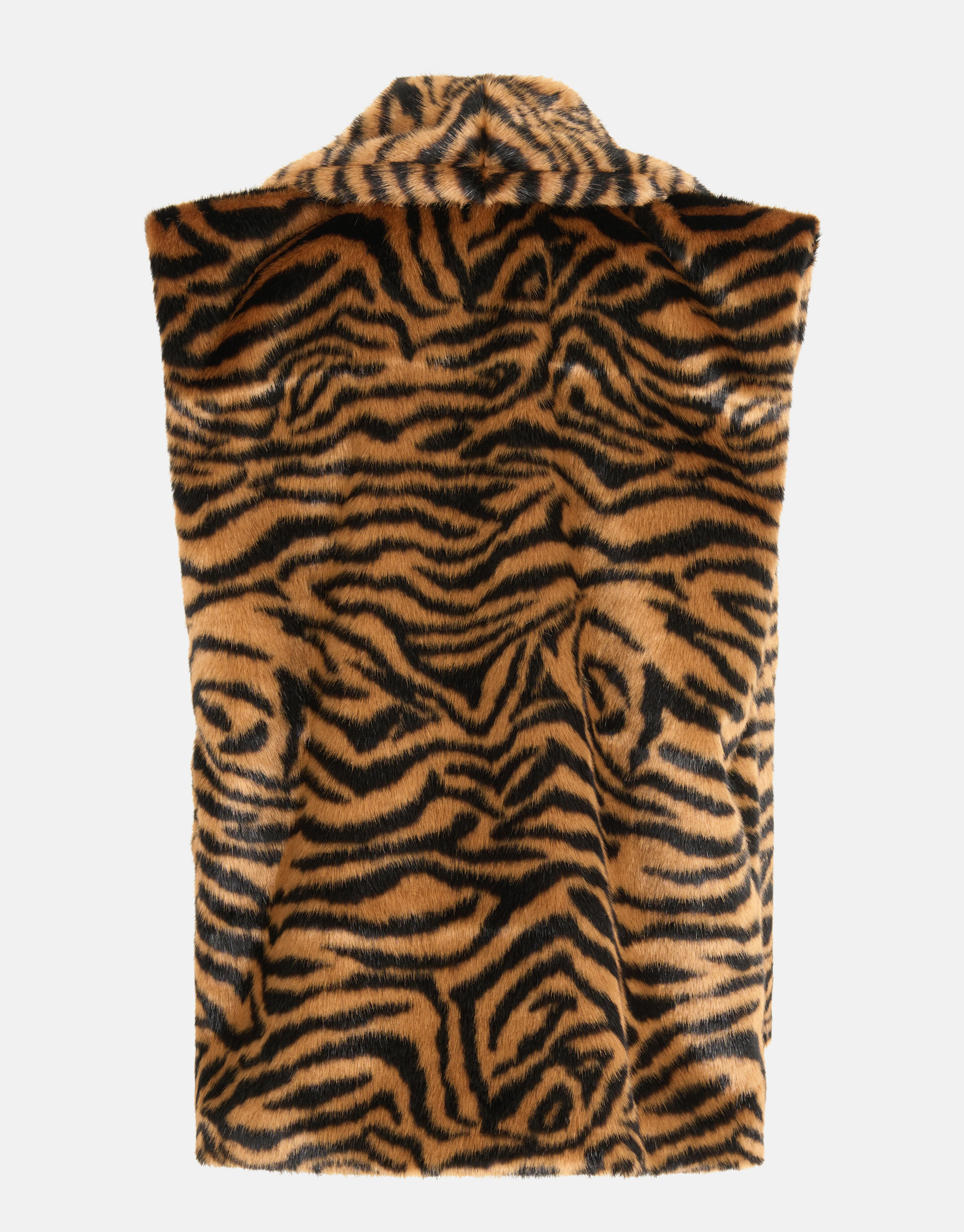 Gilet in Pelzoptik mit Tigerdruck Braun SHOEBY WOMEN
