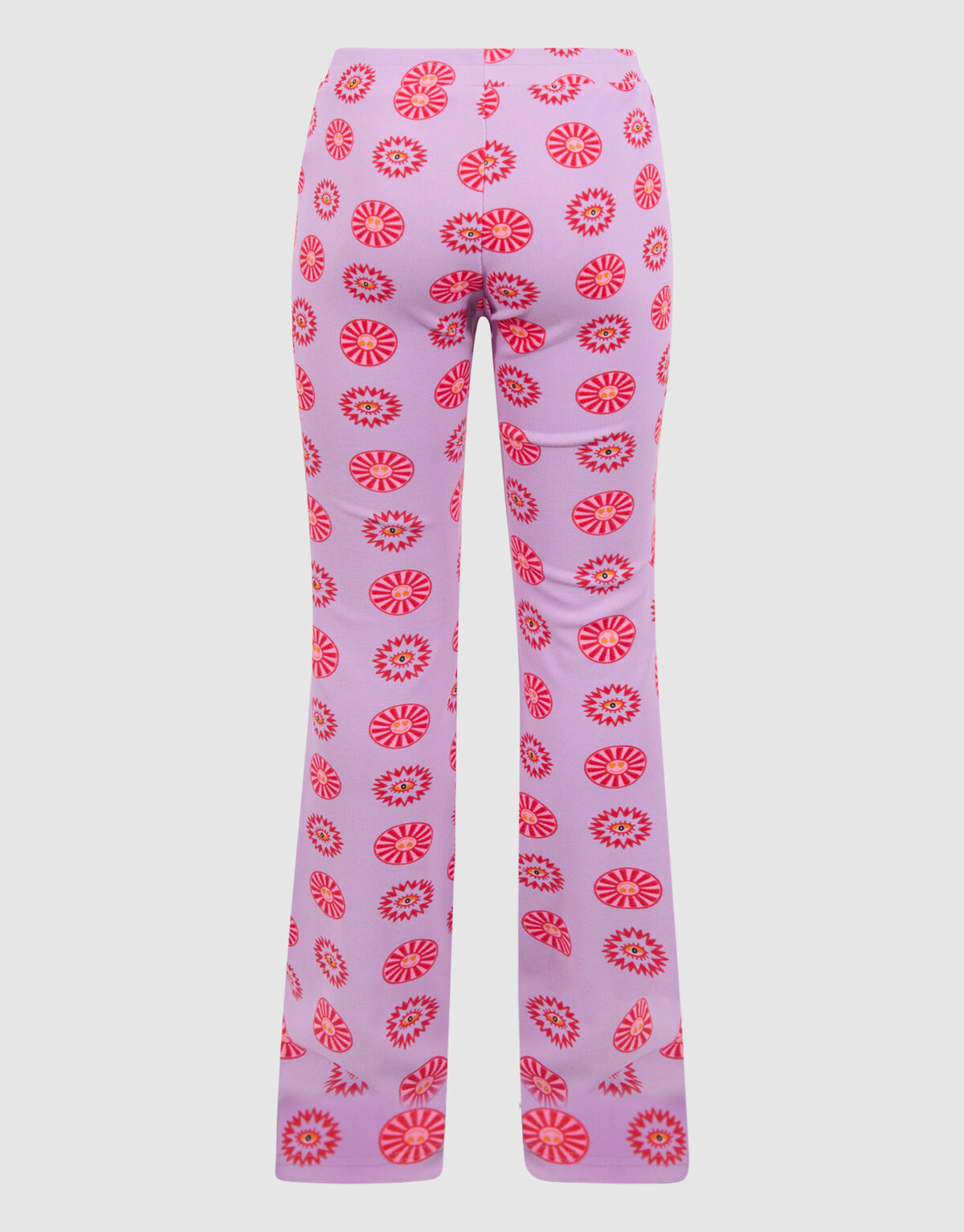 Bedruckte ausgestellte Rippenleggings Light Purple SHOEBY GIRLS