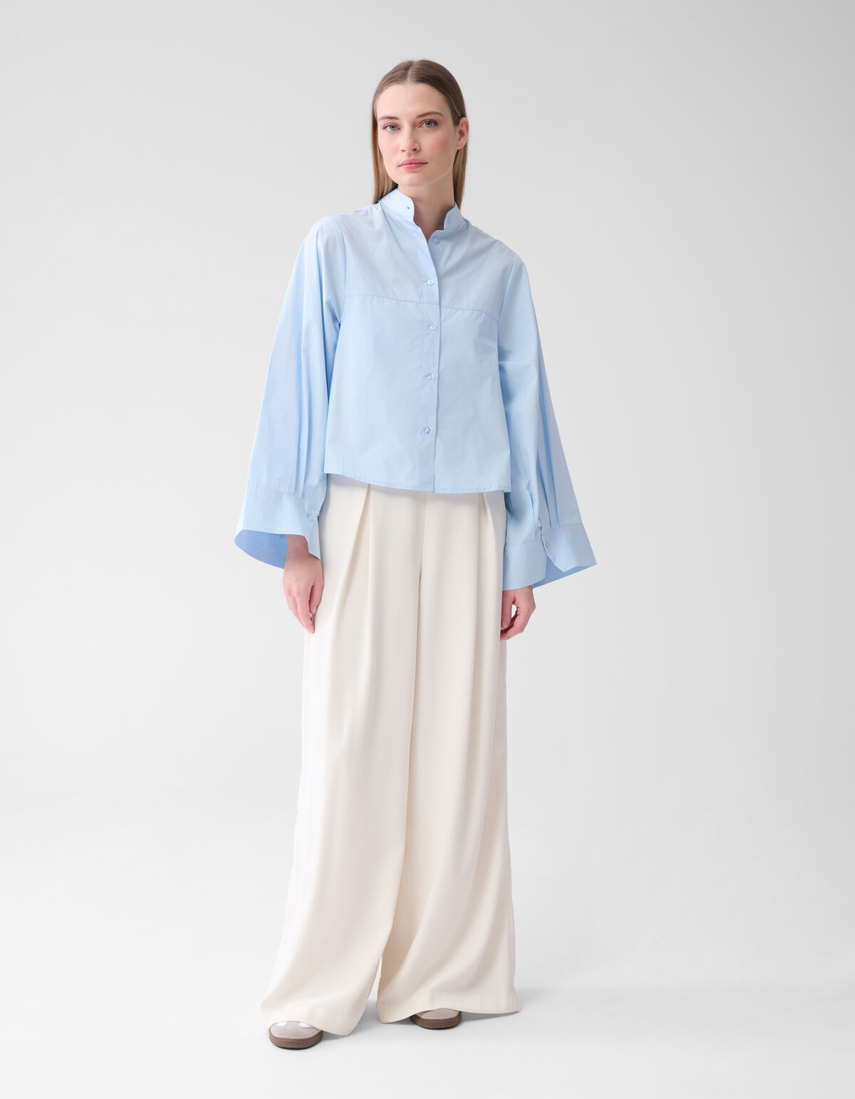 Krepphose mit weitem Bein Off White By Lonneke SHOEBY WOMEN