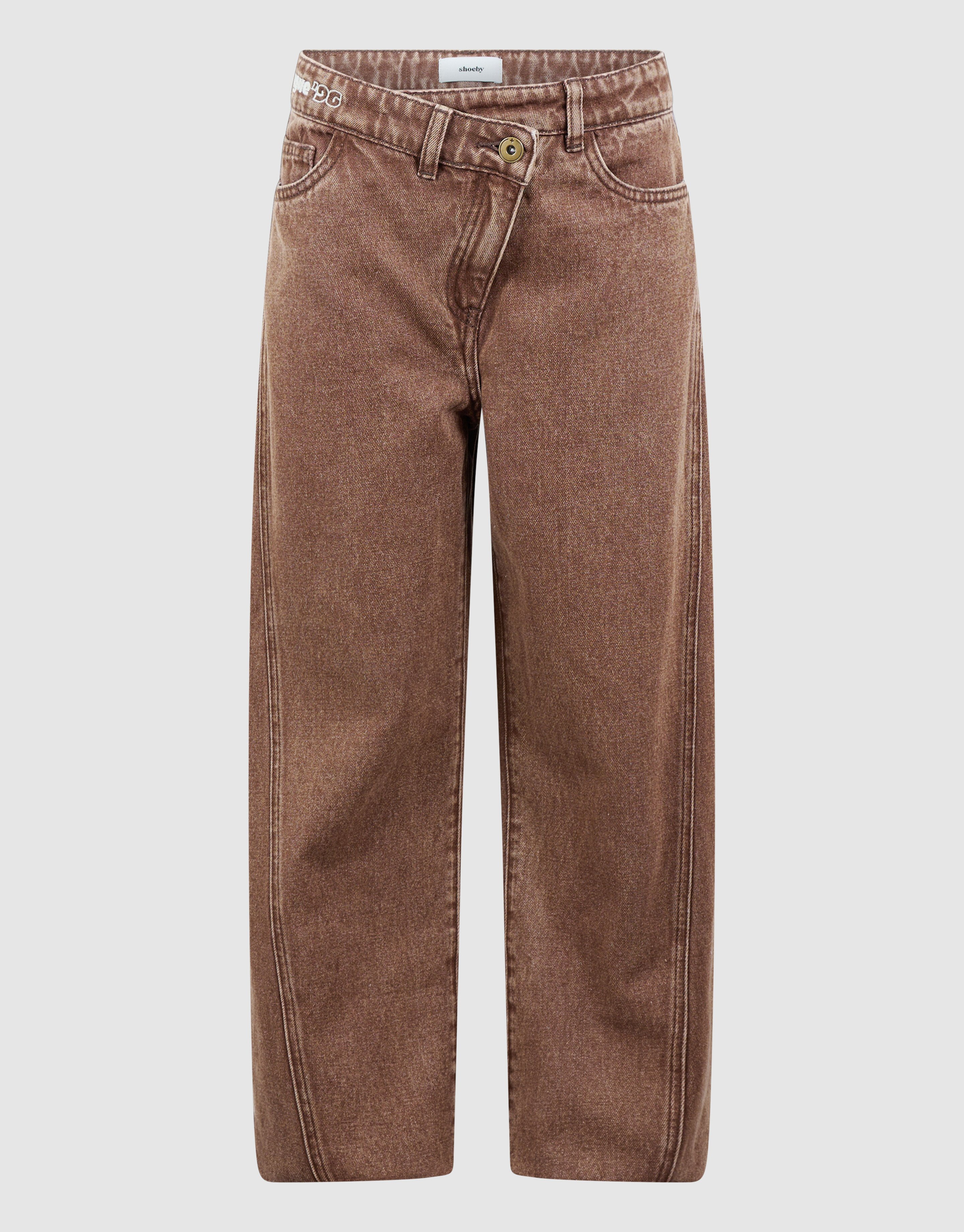 Asymmetrische Barrel-Fit-Jeans, Braun SHOEBY GIRLS