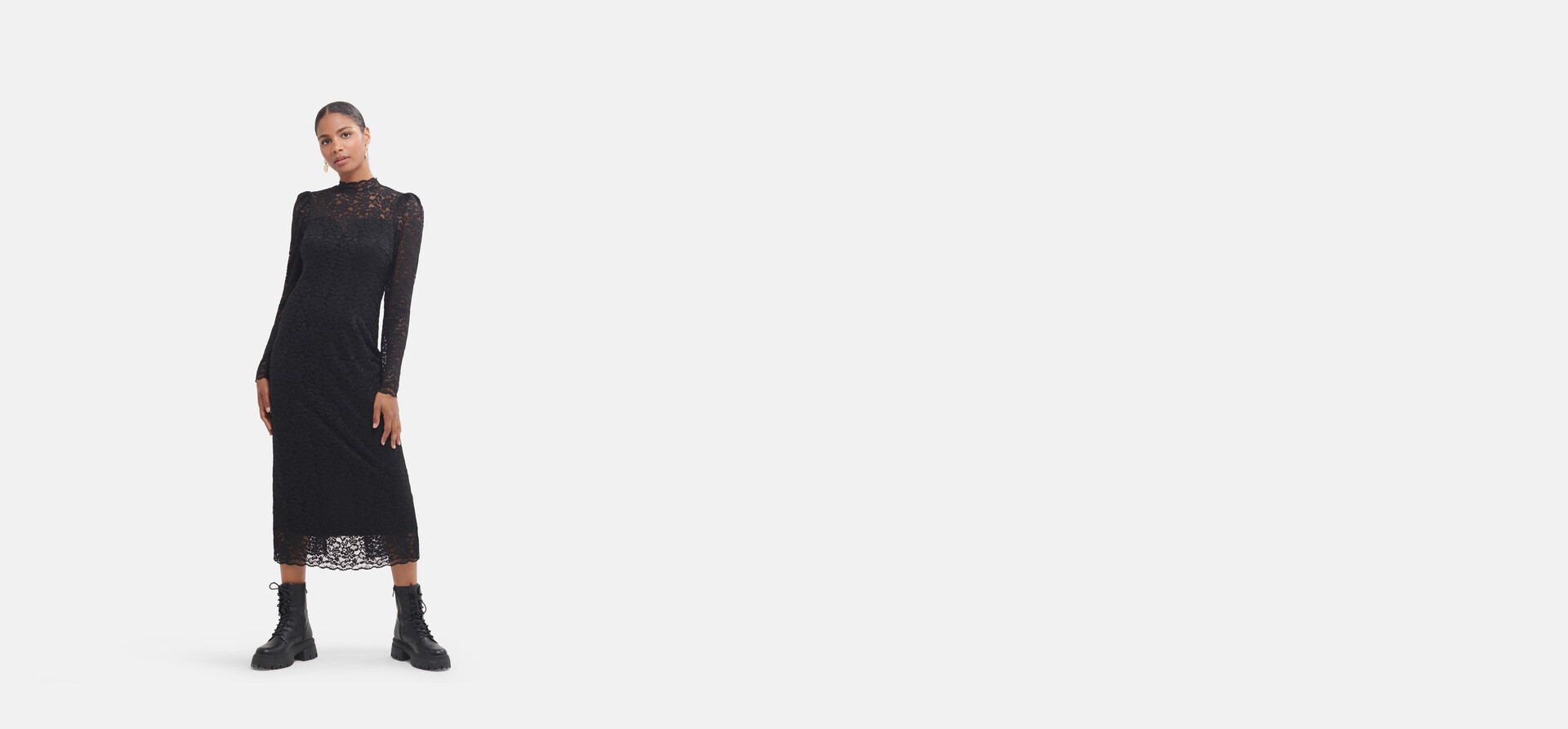 Maxikleid aus Spitze Schwarz von Fred SHOEBY WOMEN