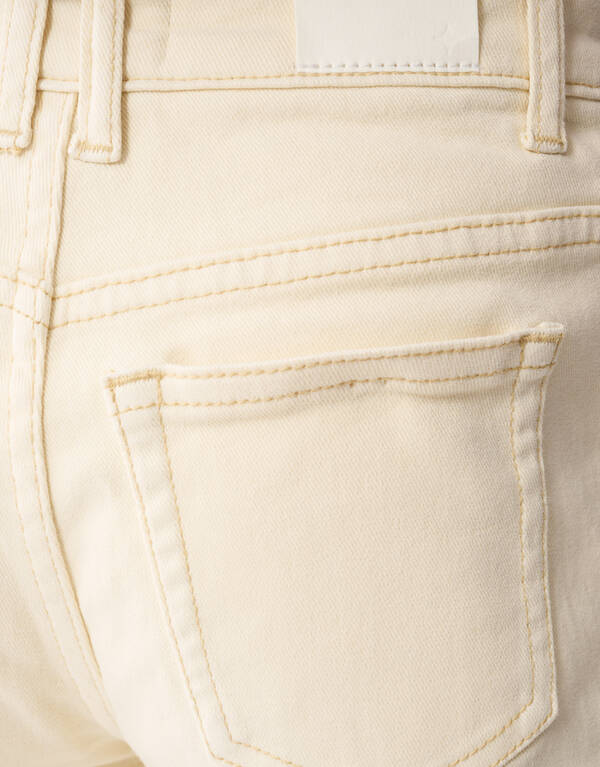 Barrel Fit Jeans Gebrochen Wei&szlig; SHOEBY GIRLS