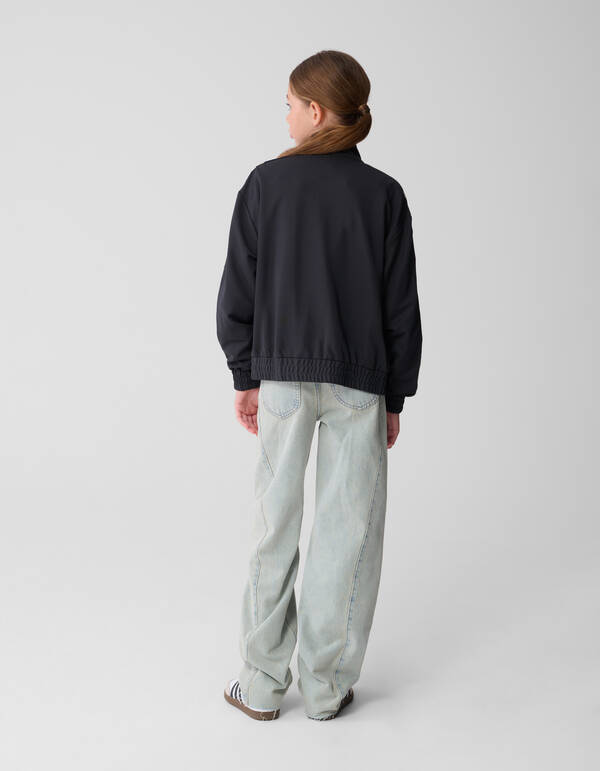 Jacke mit Reißverschluss und Herzband in Dunkelgra SHOEBY GIRLS
