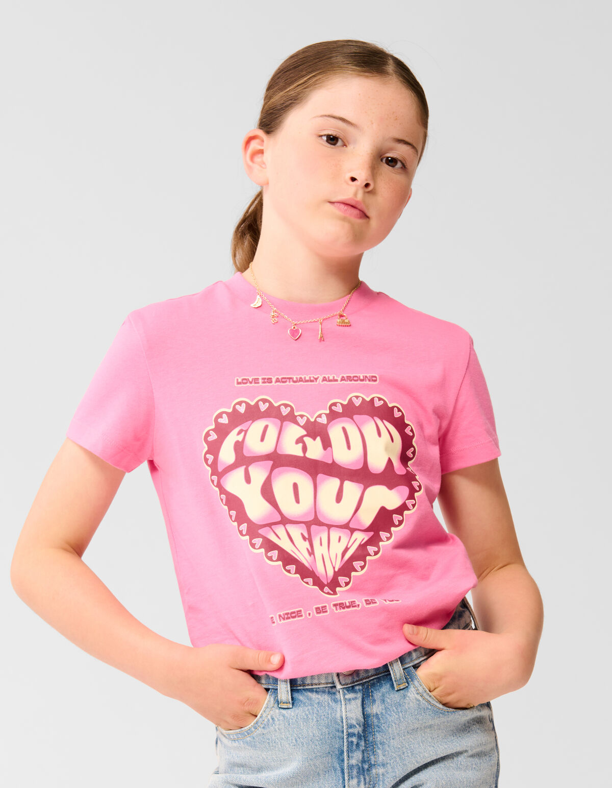 Herz Kunstwerk T-shirt Rosa SHOEBY GIRLS