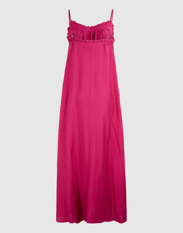 R&uuml;schen-Maxikleid Rosa SHOEBY WOMEN