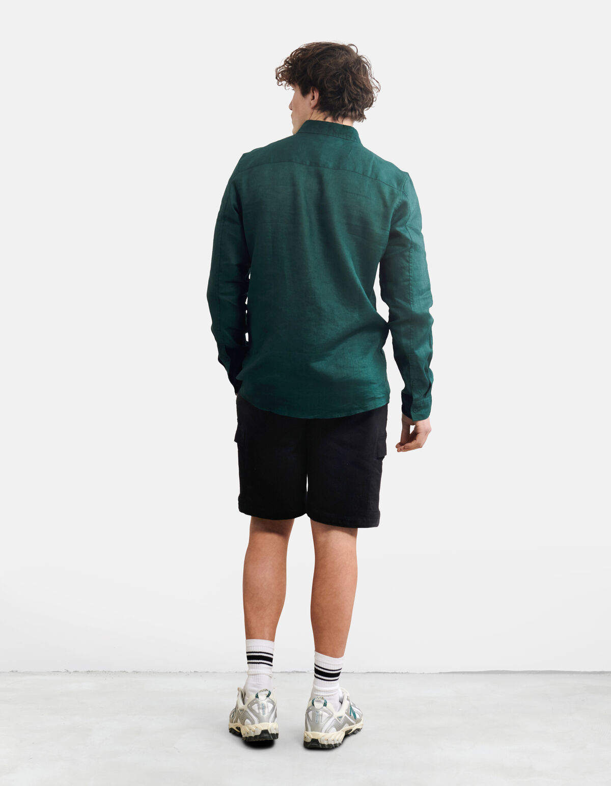 Leinenhemd Dunkelgr&uuml;n SHOEBY MEN