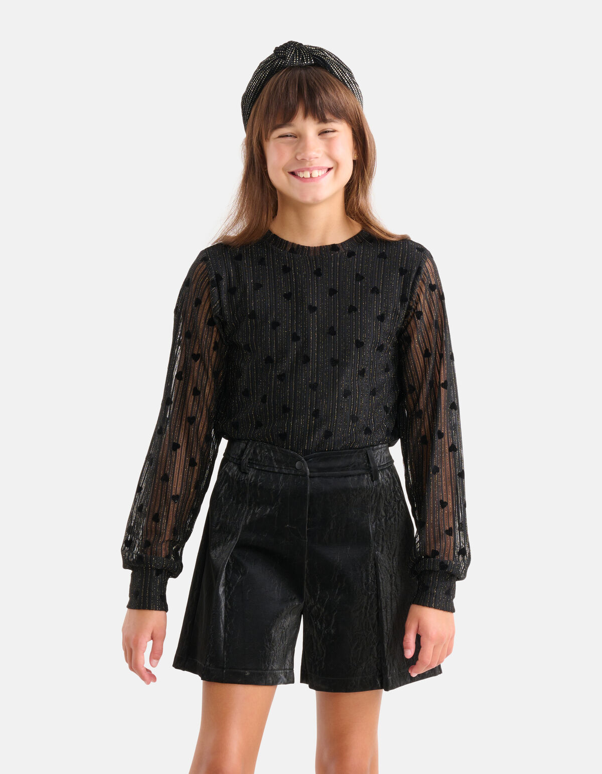 Mesh Top Schwarz SHOEBY GIRLS